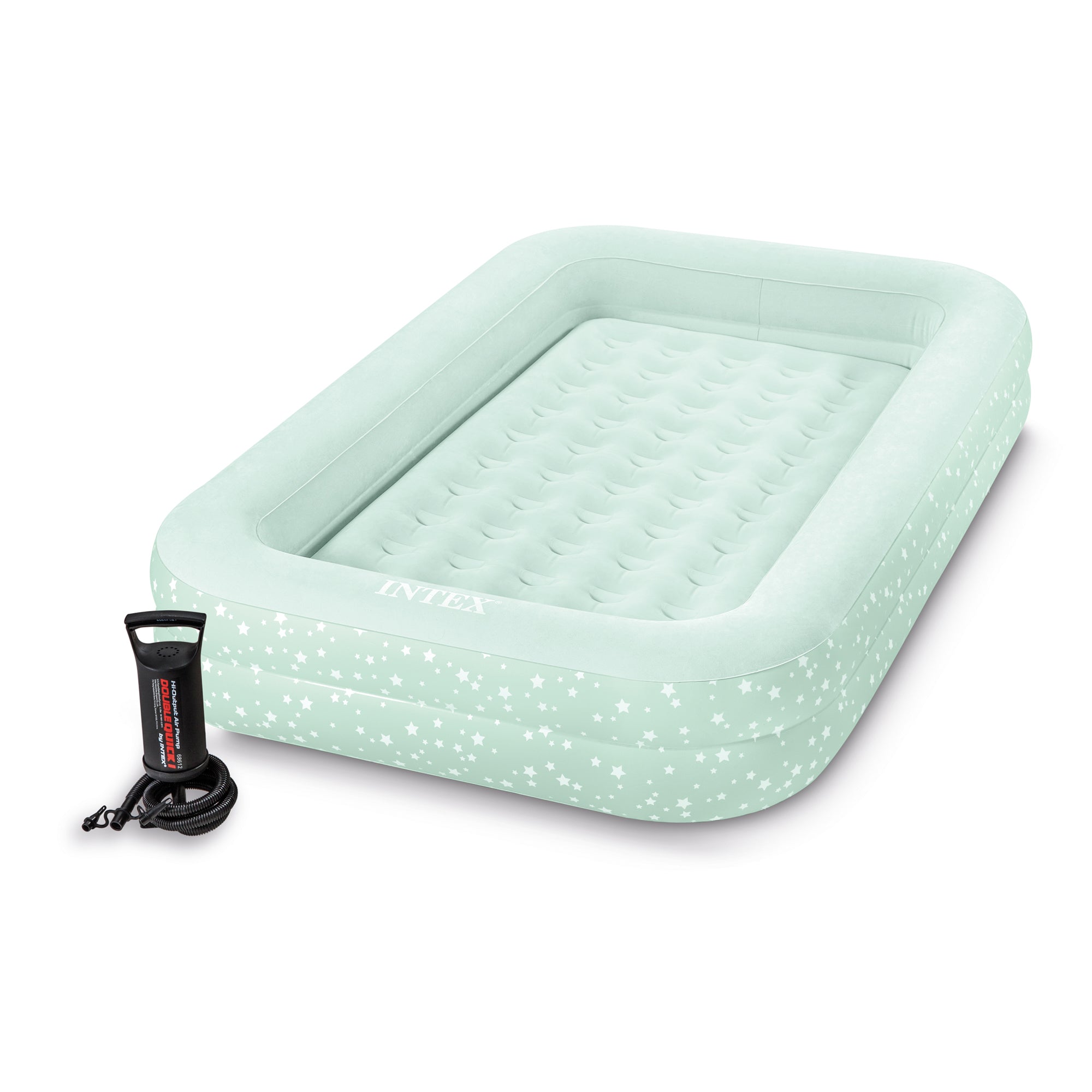 Intex Kidz Inflatable Frame Camping Air Mattress w/ Hand Pump (Open Box)(2 Pack)