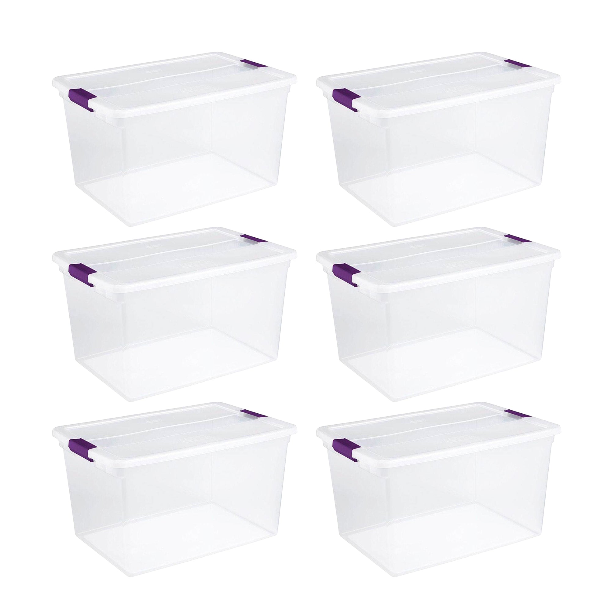 Sterilite 66 Quart Storage Totes, 6 Pack, and 6 Quart Storage Totes, 12 Pack - VMInnovations