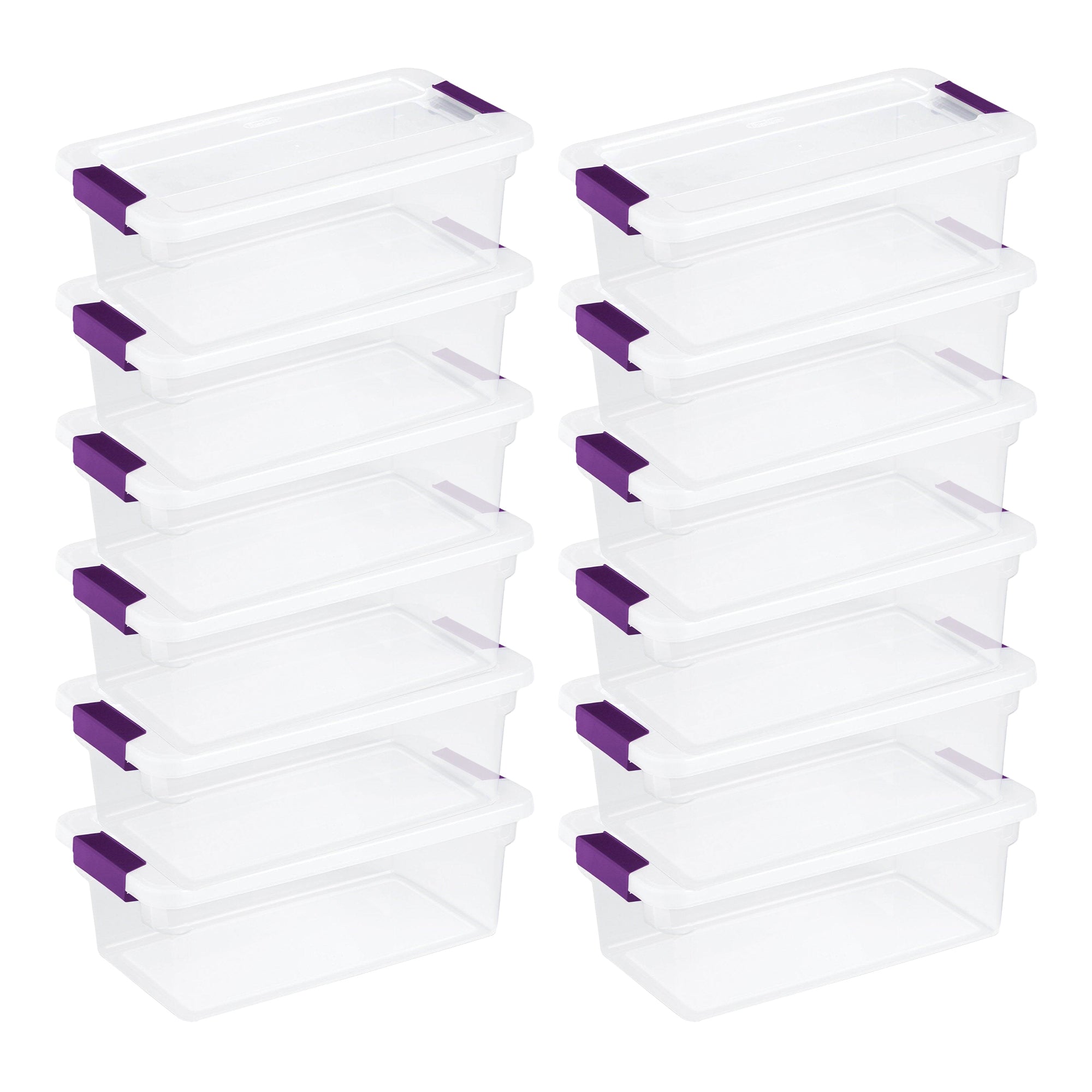 Sterilite 66 Quart Storage Totes, 6 Pack, and 6 Quart Storage Totes, 12 Pack - VMInnovations
