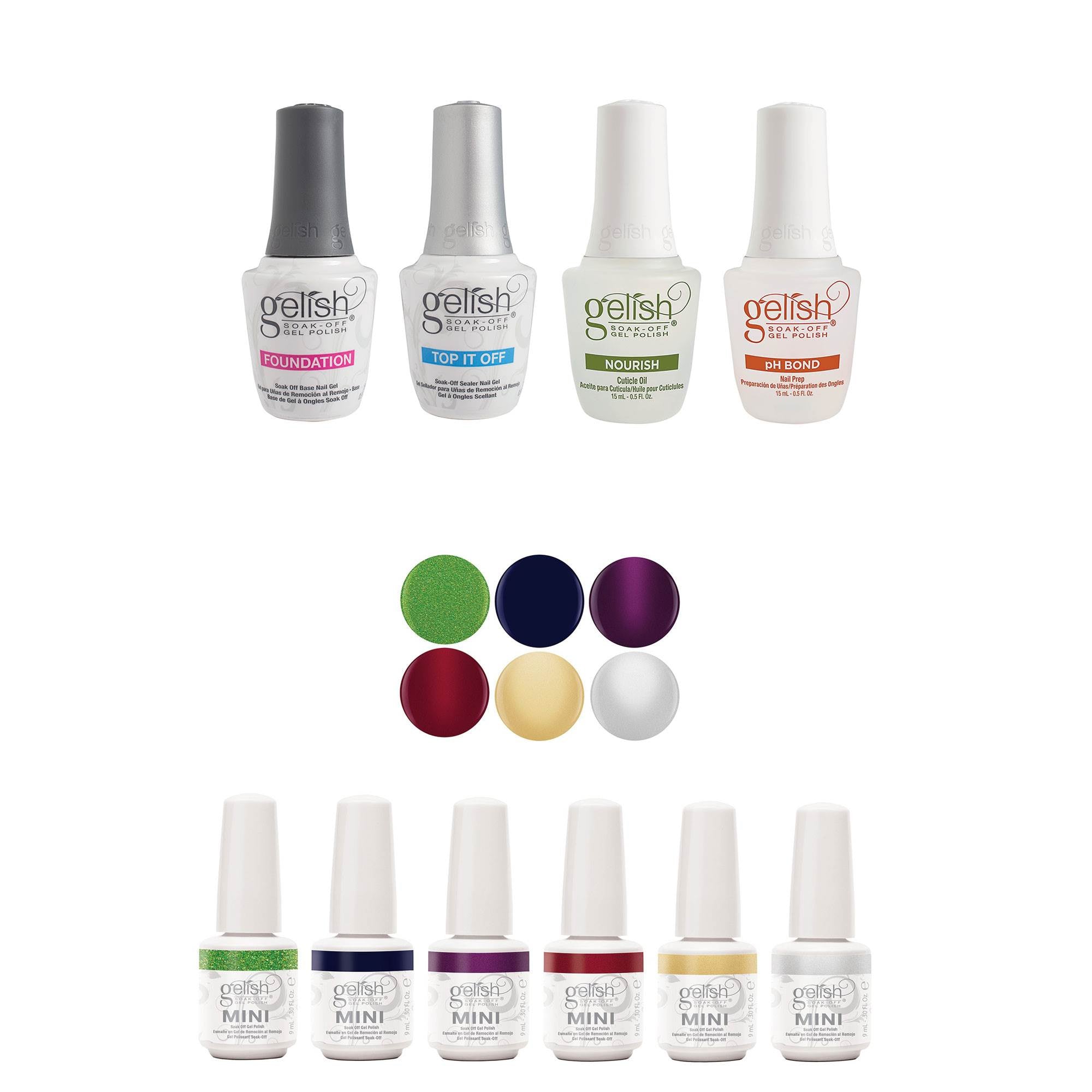 Gelish Mini Little Miss Nutcracker Winter and Fantastic Four Essentials Polish