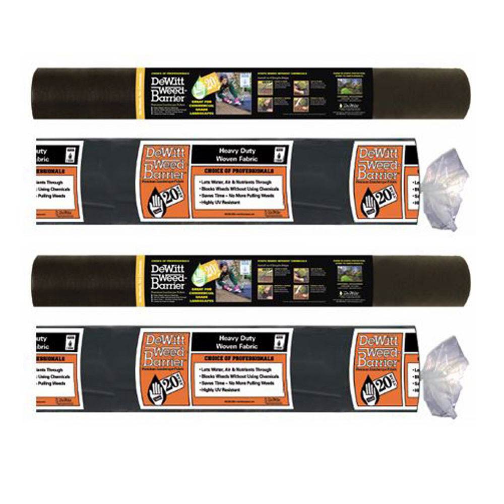 DeWitt 20 Year 4.1-Ounce Landscape Weed Barrier Fabric, 3 x 100 Feet (2 Pack) - VMInnovations