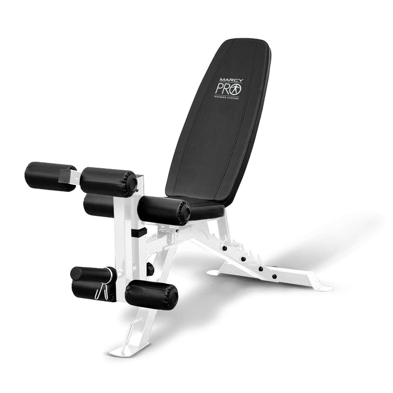 Marcy Powder Coated Steel Home Gym Multipurpose Adjustable Weight Bench, White