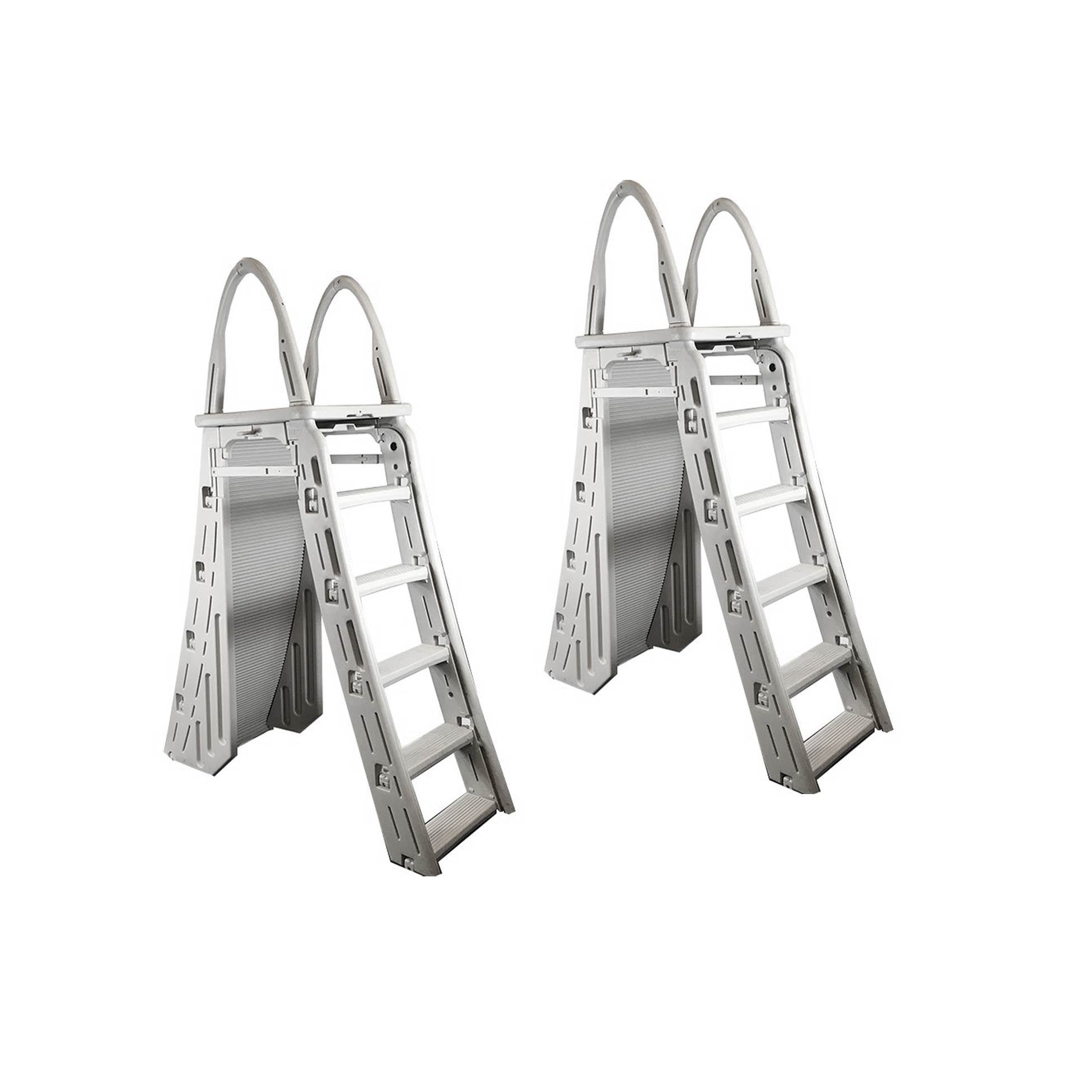 Confer Guard A-Frame Above Ground Swimming Pool Ladder for Pools 48-56" (2 Pack)