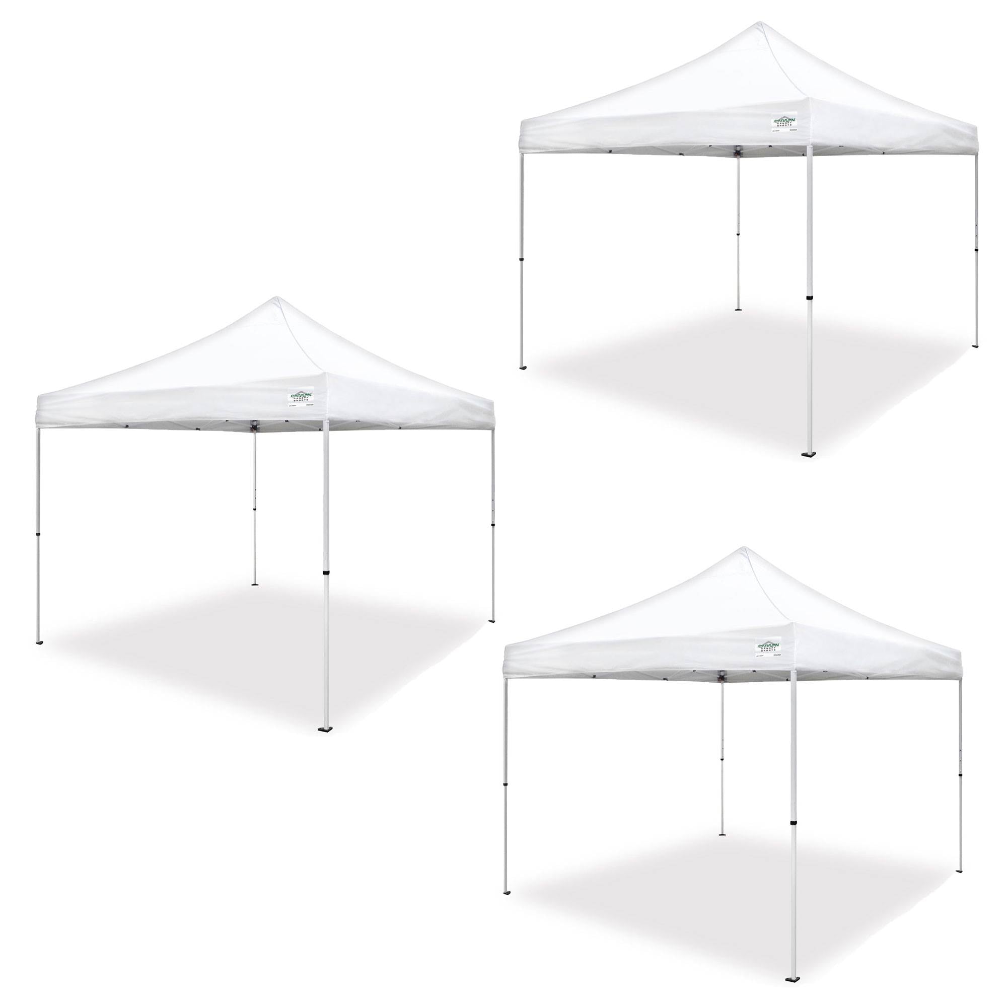 Caravan Canopy Pro 2 10 x 10 Foot Straight Leg Instant Canopy, White (3 Pack) - VMInnovations