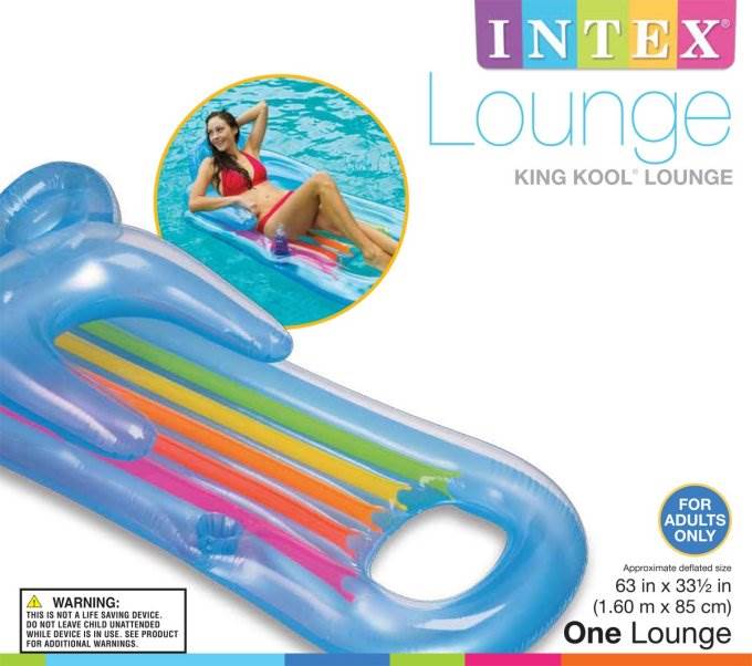 Swimline Basketball Game w/Ball + Intex Lounger w/Headrest & Cupholder (2 Pack)