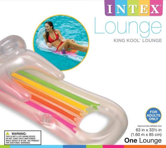 Swimline Basketball Game w/Ball + Intex Lounger w/Headrest & Cupholder (2 Pack)