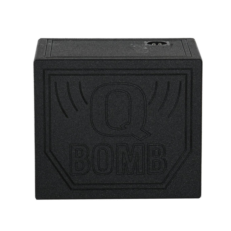 Q Power QBomb Single 12" Vented Port Subwoofer Box w/ Bedliner Spray (2 Pack)