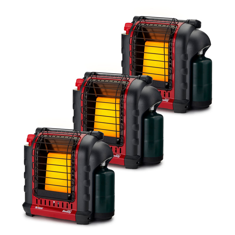 Mr. Heater Portable Buddy Outdoor Camping, Hunting Propane Gas Heater, (3 Pack)