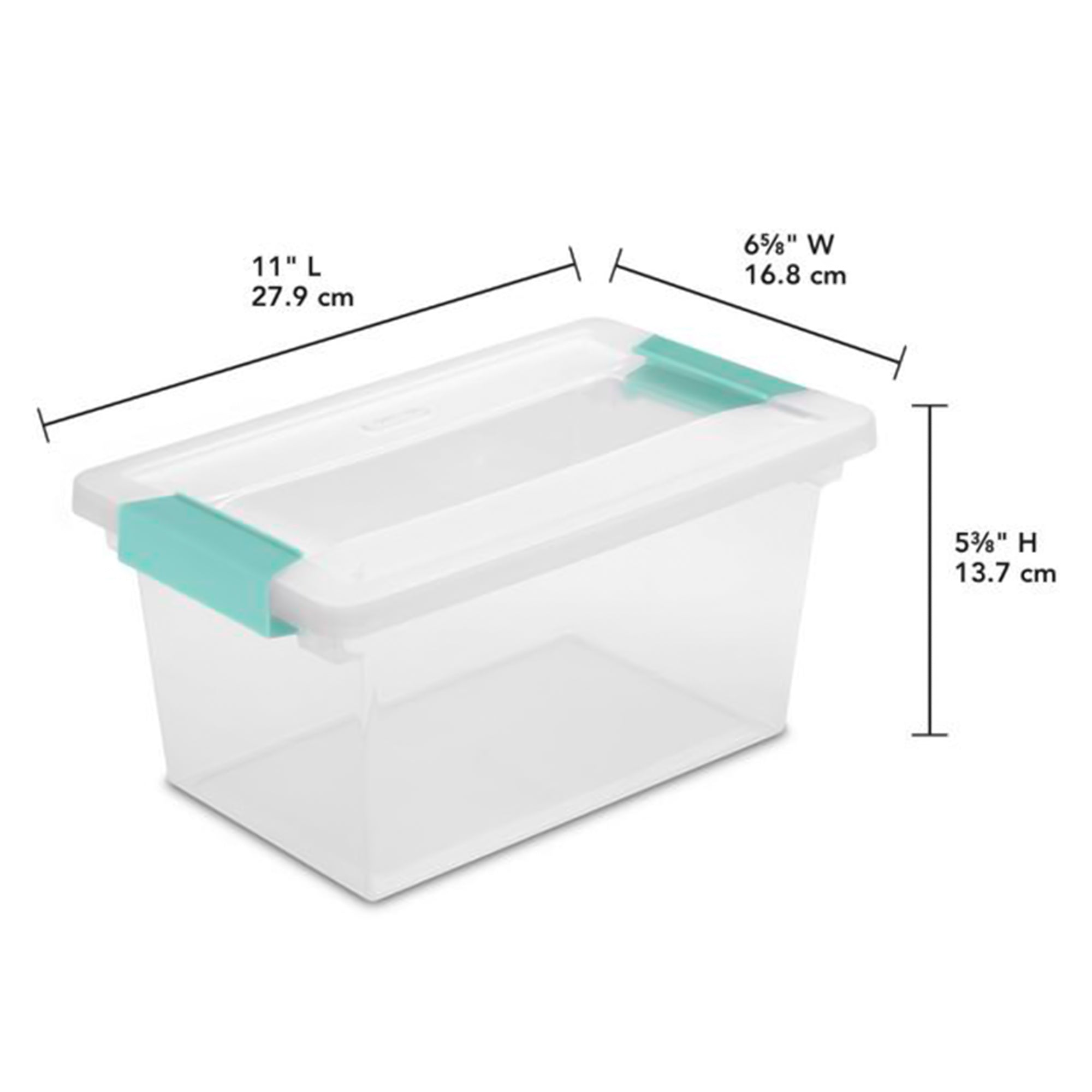 Sterilite 64 Quart Latching Storage Tote Box (6 Pack) + Medium Clip Box (4 Pack) - VMInnovations