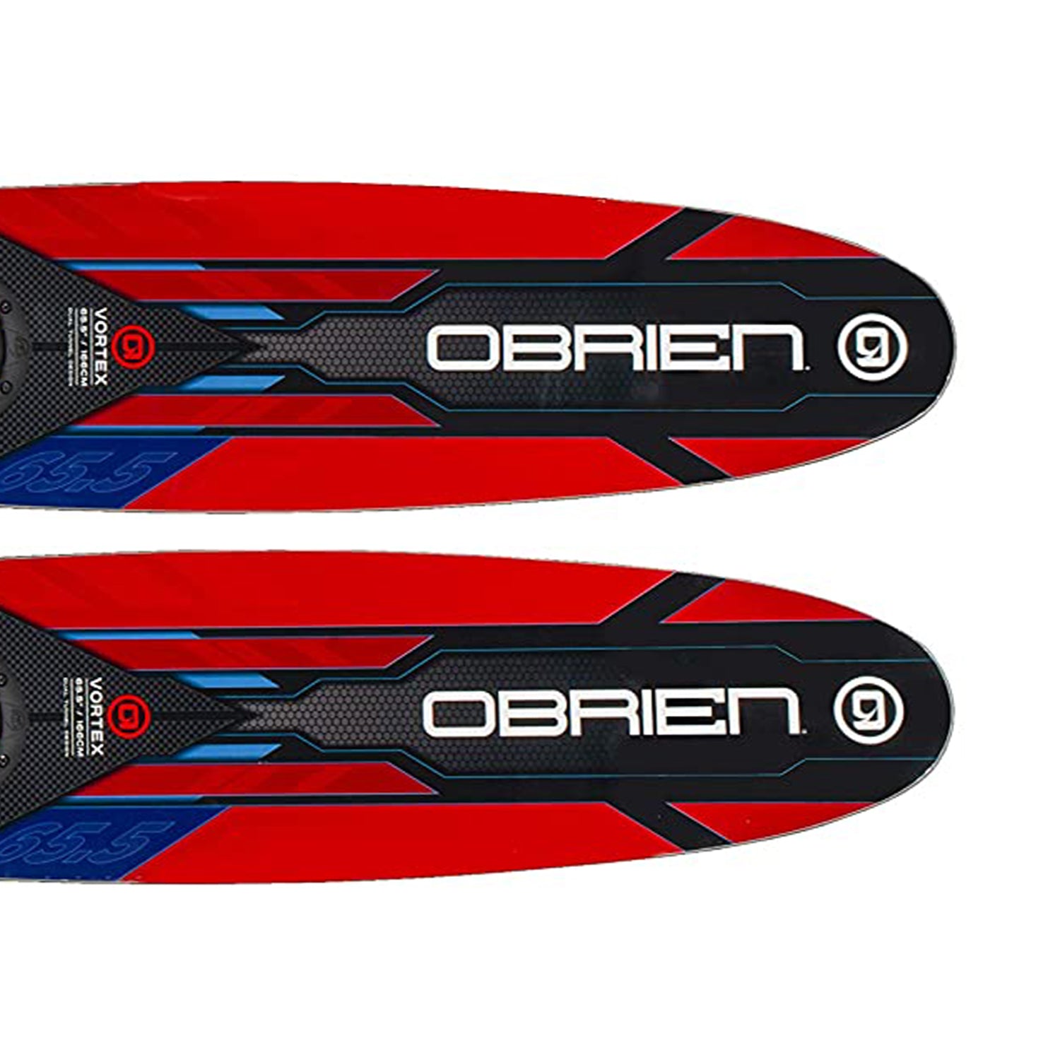 O'Brien Vortex Combo 65.5 In Adult Widebody Water Skis, Men's US 4.5 to 13, Red - VMInnovations