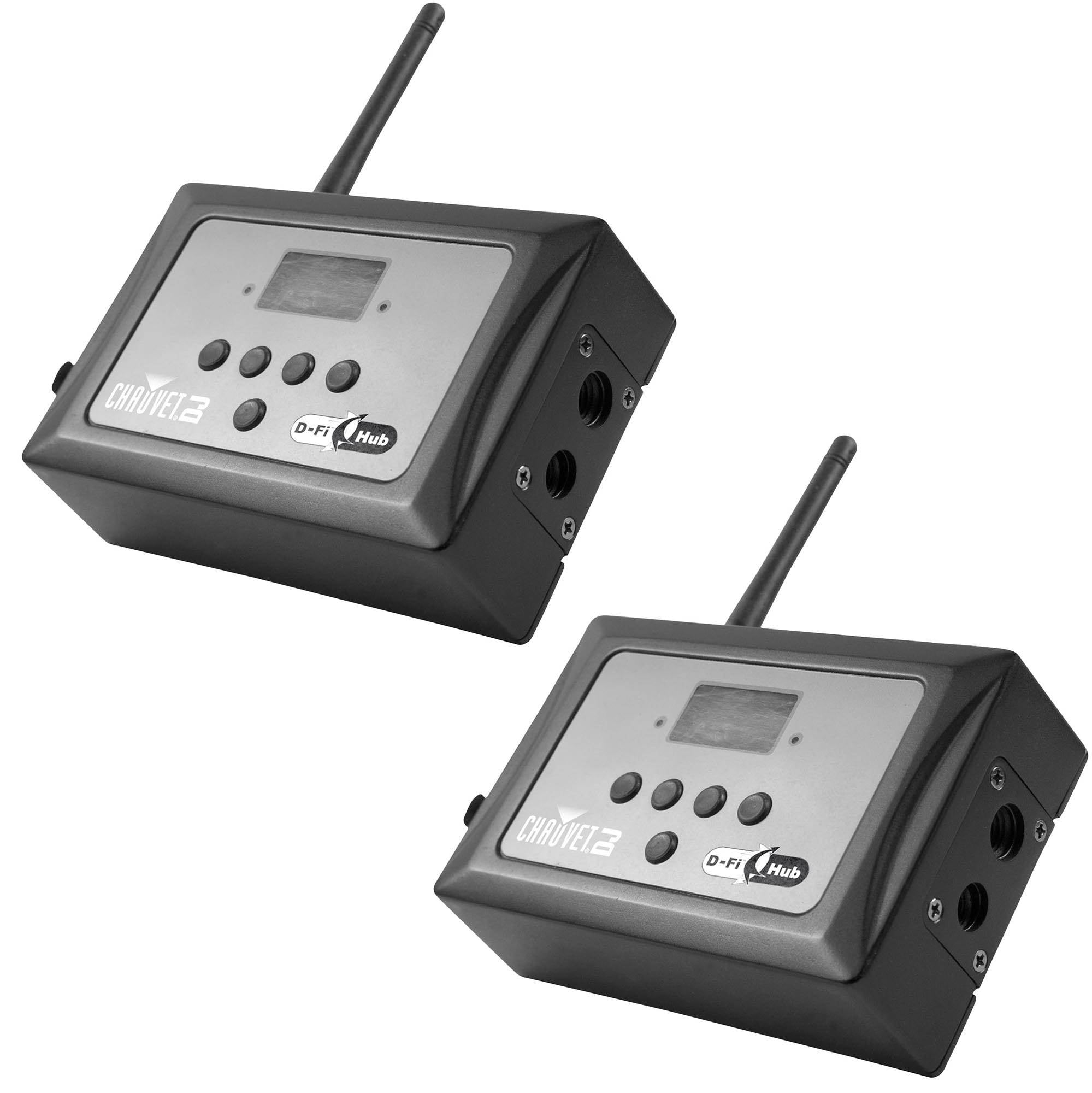 Chauvet DJ D-FI Hub Compact Wireless 2.4 GHz DMX Transmitter Receiver (2 Pack) - VMInnovations