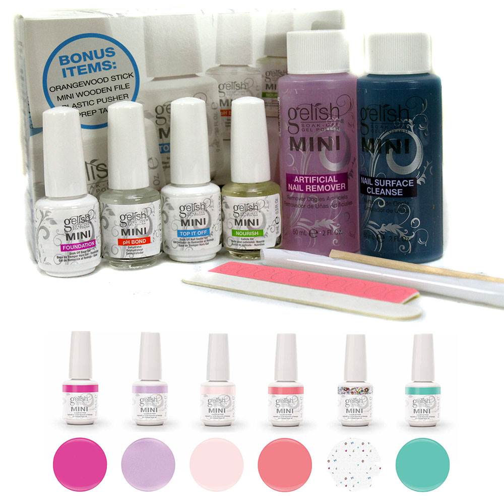 Gelish Royal Temptations Gel Nail Polish Set (6 Pack) & Basix Starter Kit