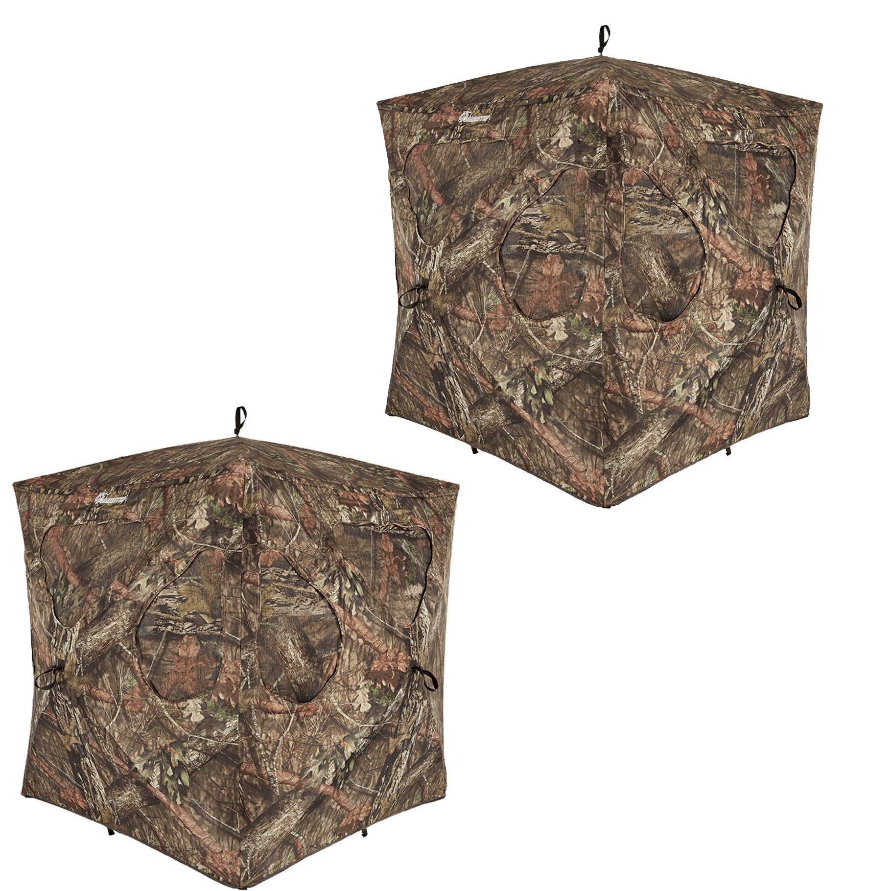 Ameristep Durashell Plus Camo Silent Brickhouse Hunting Ground Blind (2 Pack) - VMInnovations