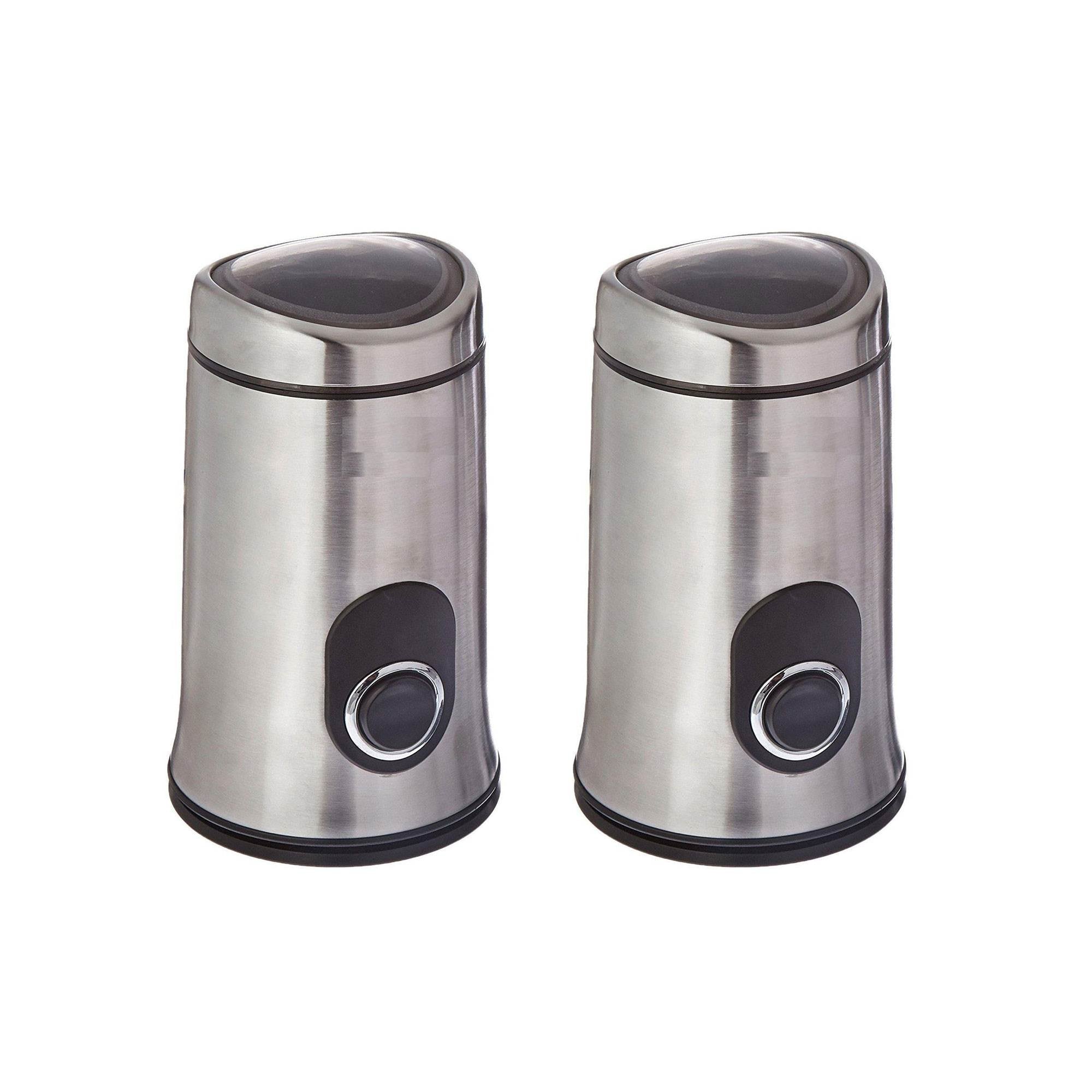 Ninja Coffee Bar Stainless Steel Safety Lock Push-Button Bean Grinder (2 Pack)