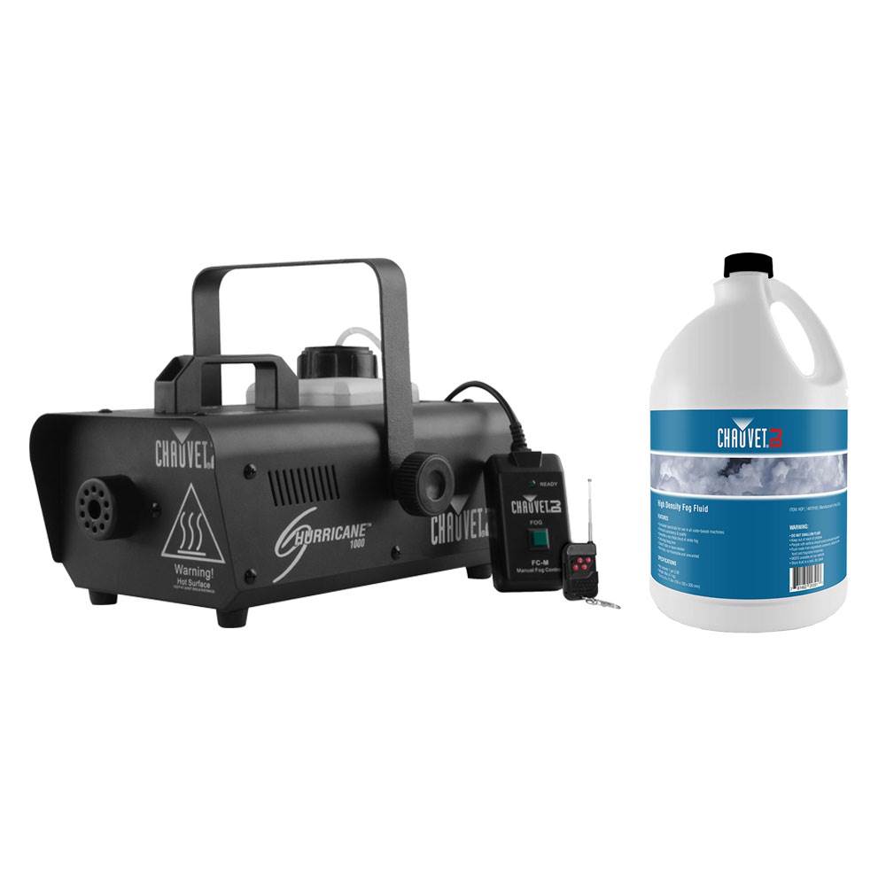 CHAUVET DJ Hurricane 1000 Pro Smoke Machine with Wireless Remote & Fog Juice