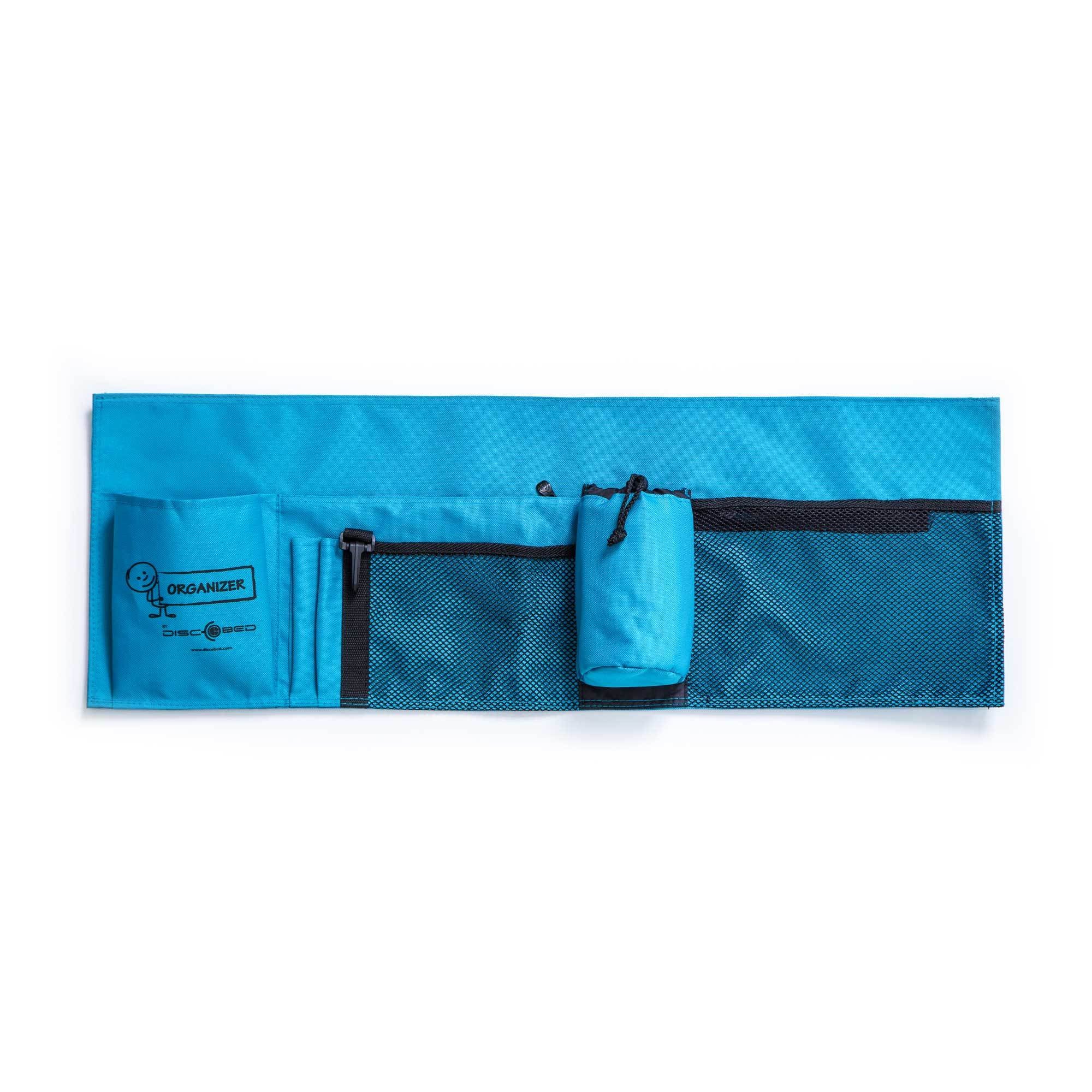 Disc-O-Bed Youth Kid-O-Bunk Benchable Camping Cot with Organizers, Blue (2 Pack) - VMInnovations