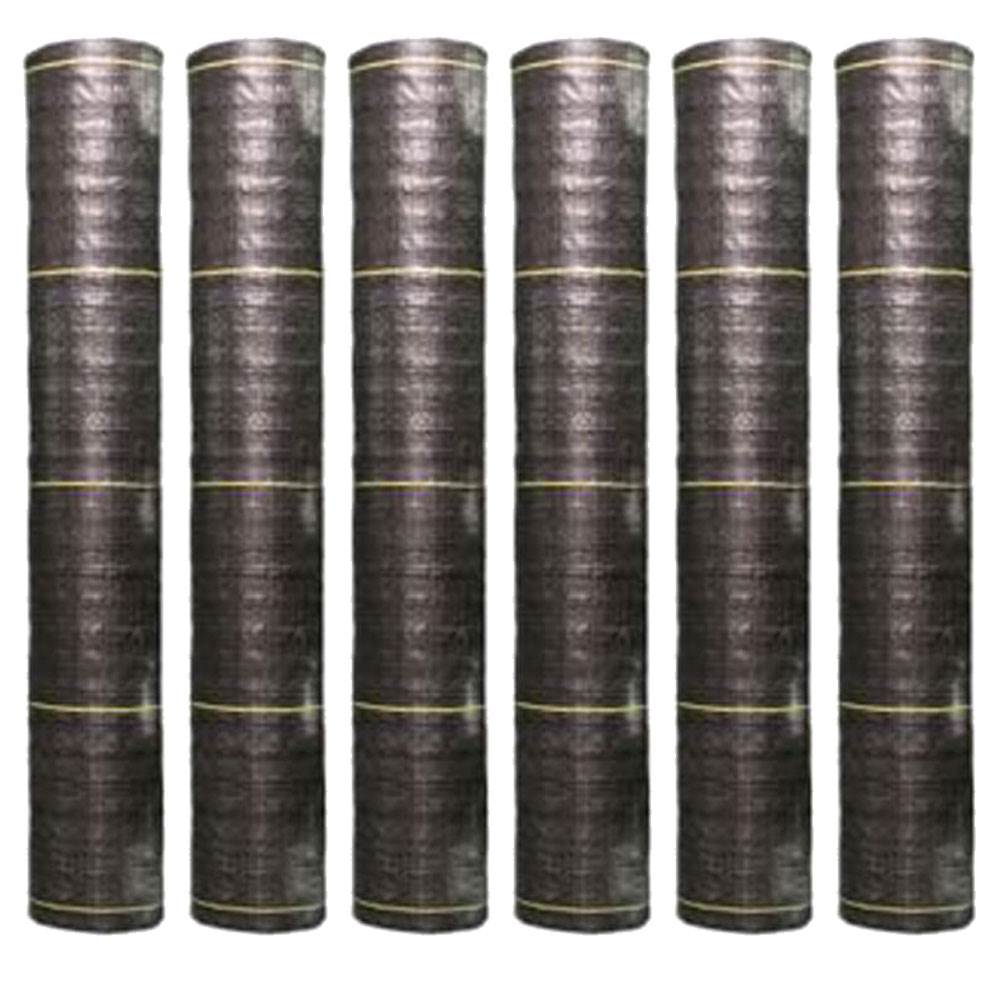 DeWitt Sunbelt 3' Wide Weed Barrier Landscape Fabric Ground Cover, 300' (6 Pack)