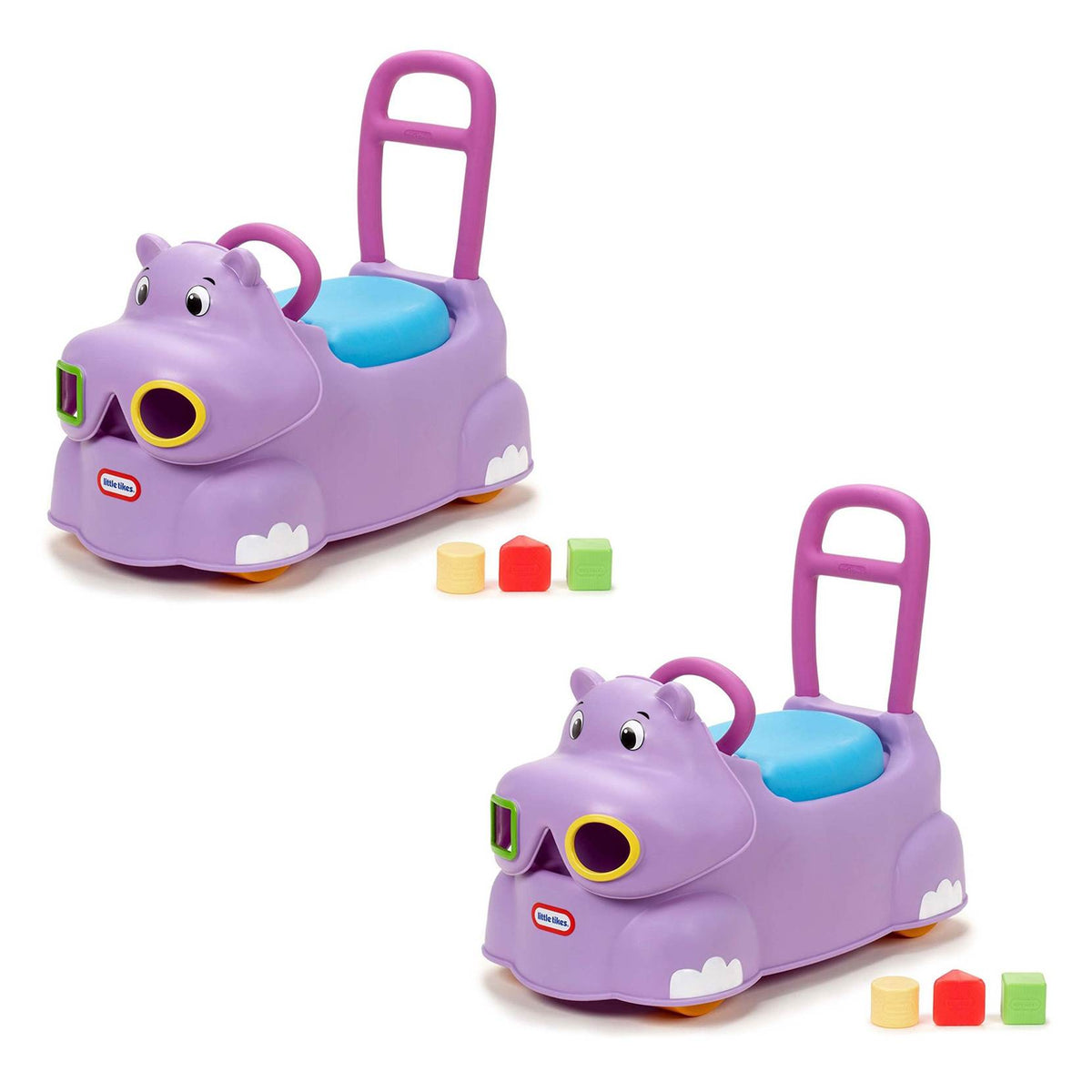 Little Tikes Scoot Around Animals Hippo Toddler Ride On Walker Toy (2 Pack)