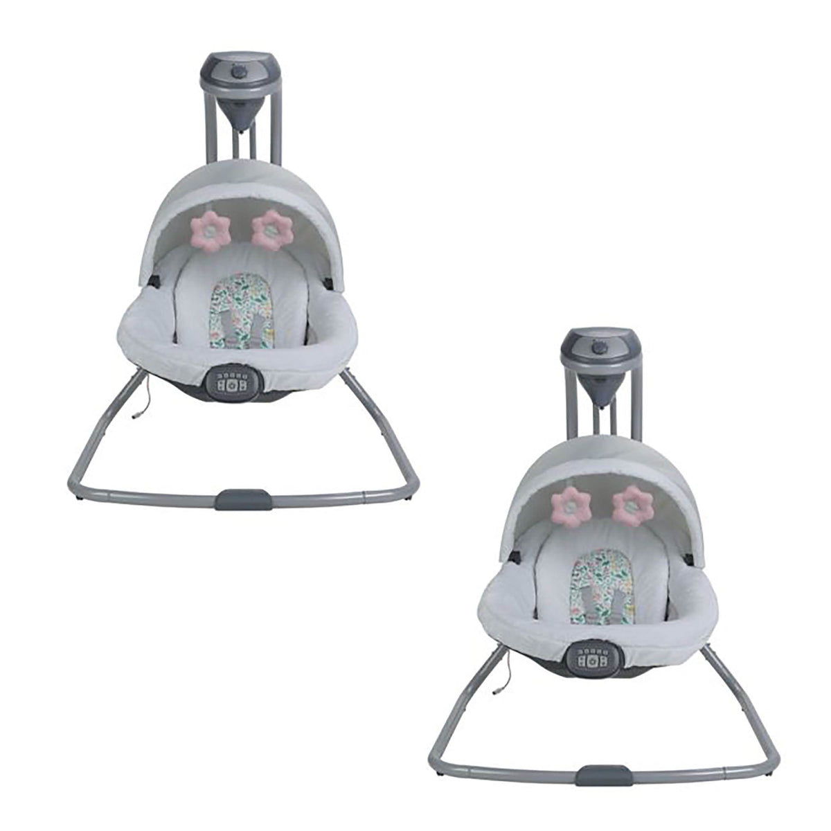 Graco Oasis Infant Baby Soothe Surround 6-Speed Removable Swing Rocker (2 Pack)