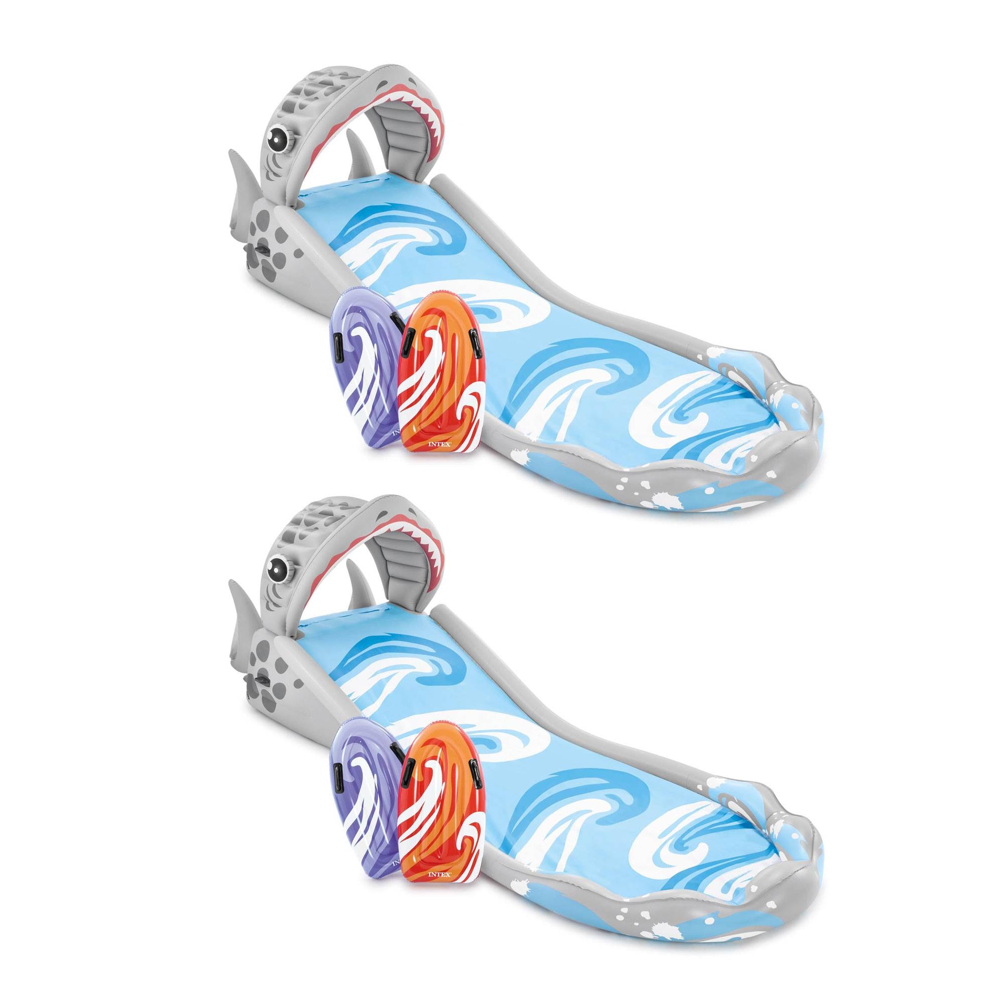 Intex Surf 'N Slide Inflatable Kids Backyard Water Slide w/ Surf Riders (2 Pack)