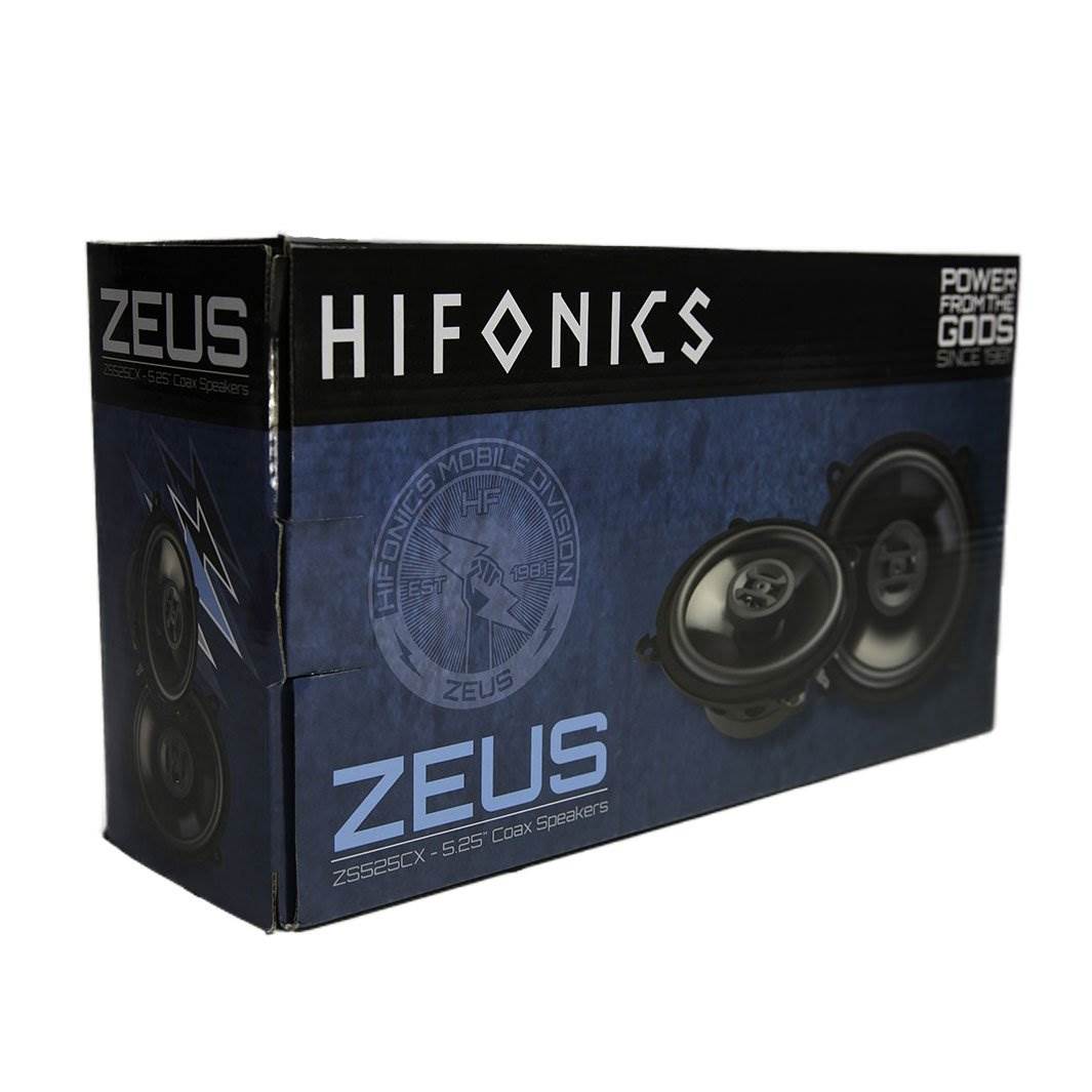Hifonics Zeus 200 Watt 5.25 Inch 2 Way 4 Ohm Car Audio Coaxial Speakers (2 Pack) - VMInnovations