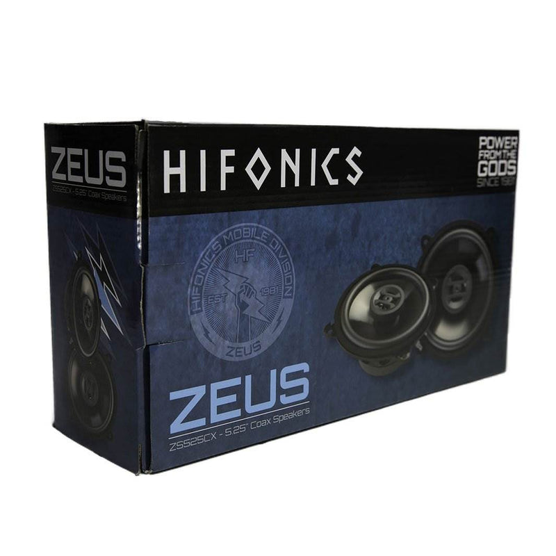 Hifonics Zeus 200 Watt 5.25 Inch 2 Way 4 Ohm Car Audio Coaxial Speakers (2 Pack)