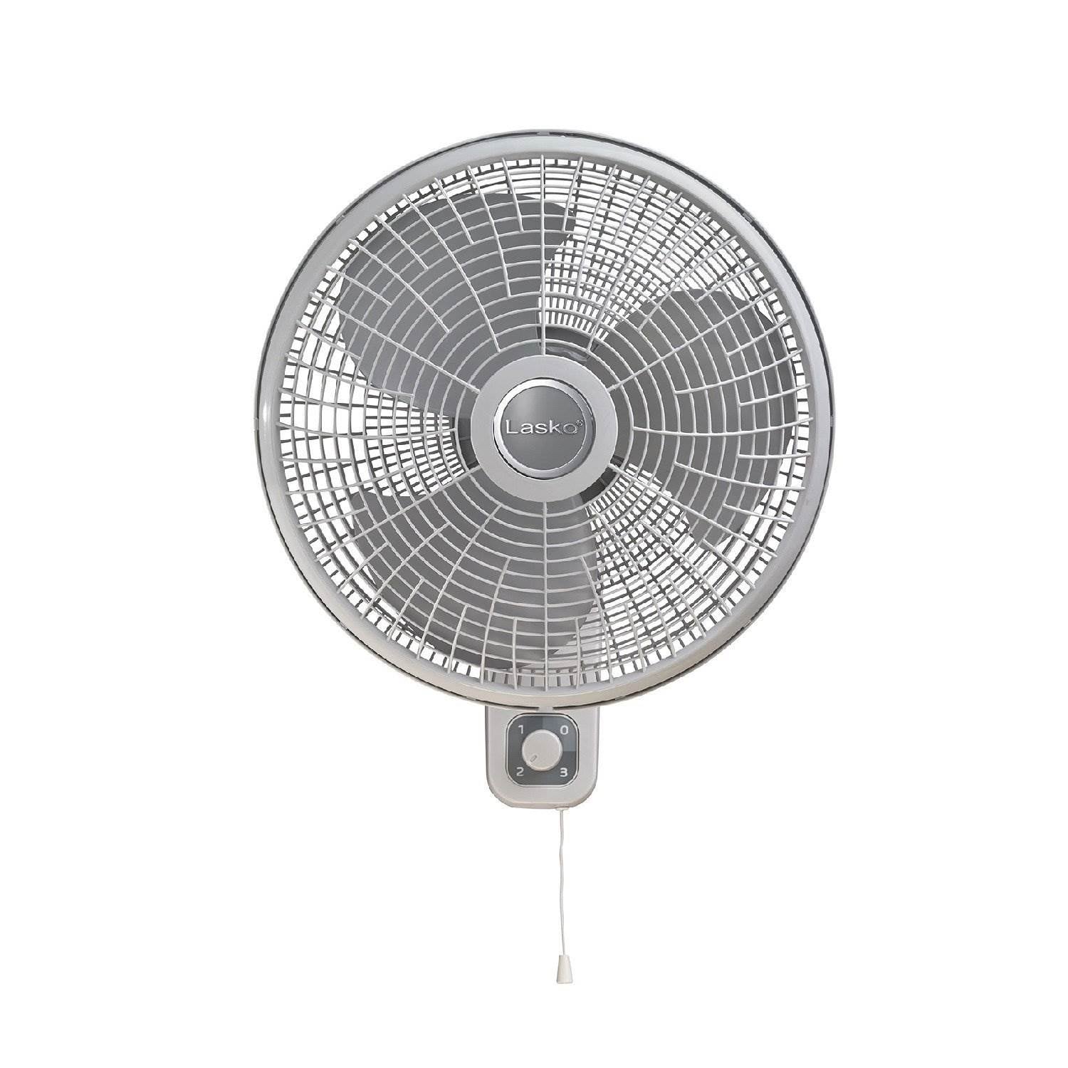 Lasko M16900 16 In. 3 Speed Oscillating Cooling Wall Mount Fan, Gray (3 Pack)