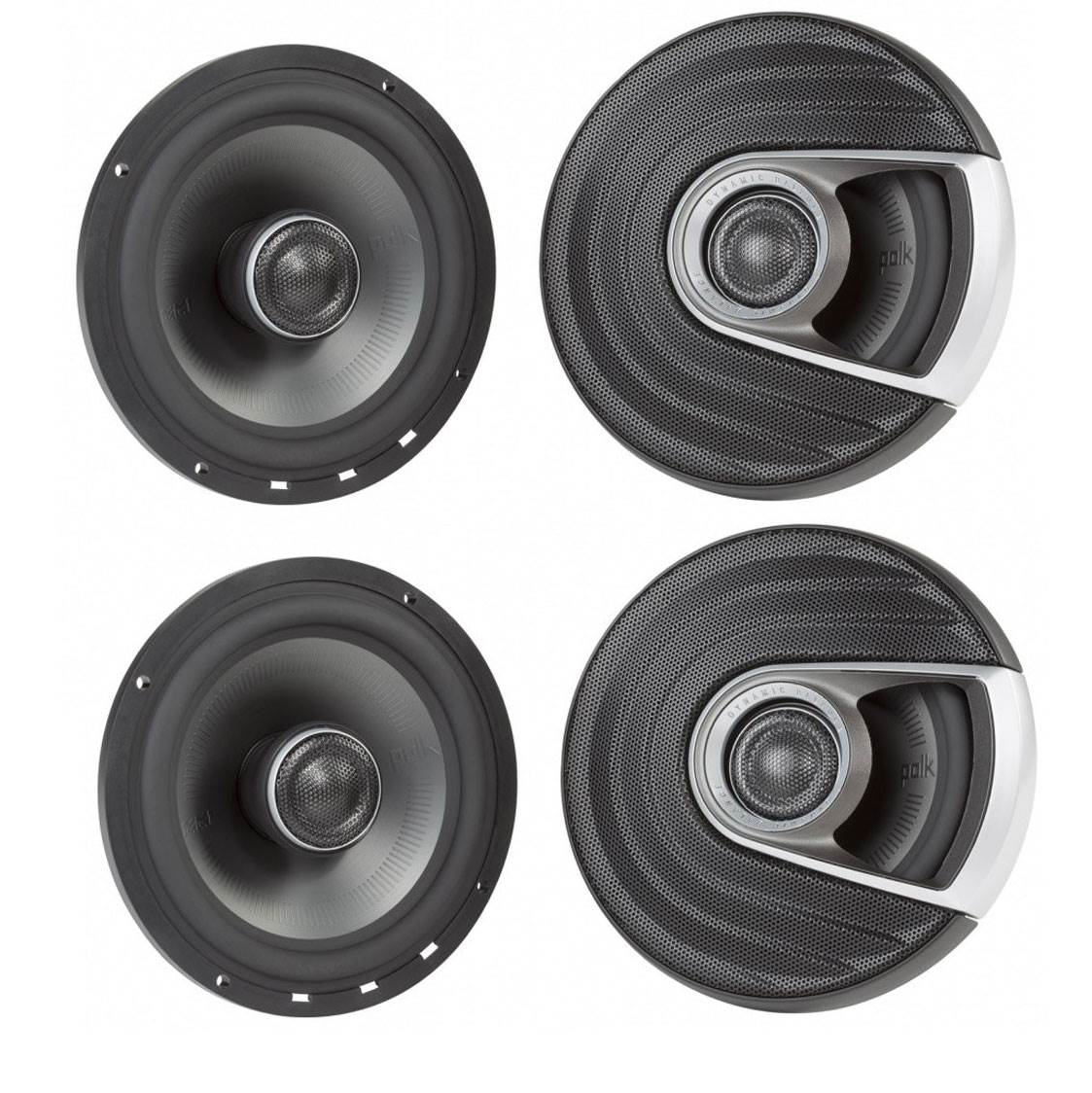 Polk Audio MM1 Series 6.5" 300W Coaxial Marine Boat ATV Audio Speakers (2 Pack)