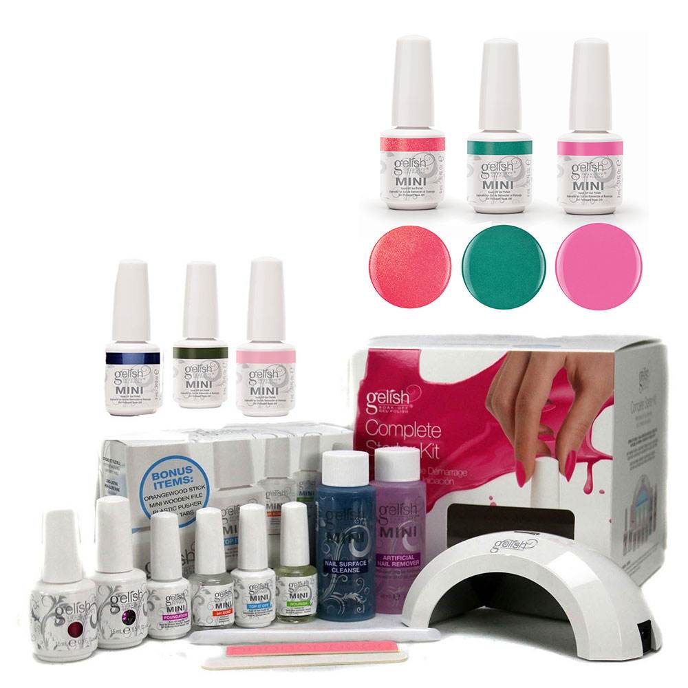 Gelish Harmony Full Gel Nail Polish Starter Kit & Neon Street Beat Collection
