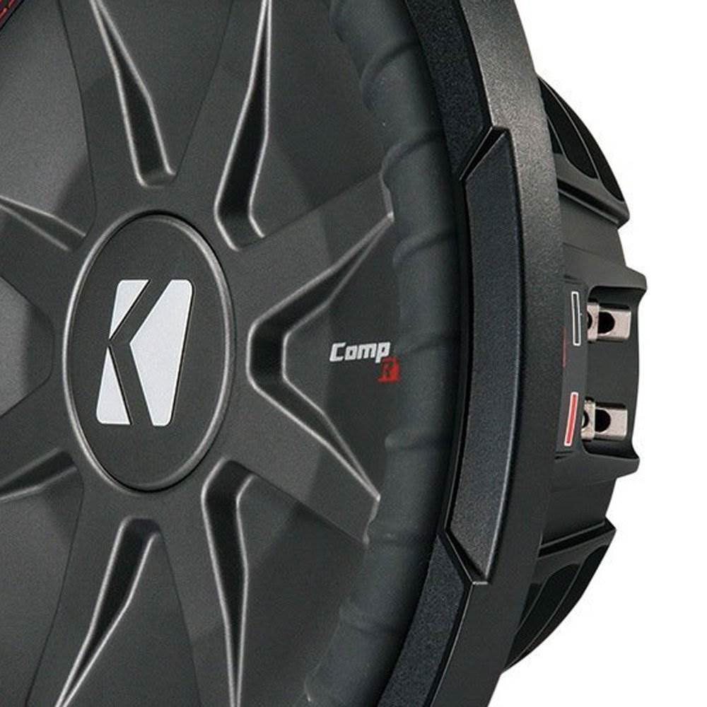 Kicker CompRT Single 12 Inch 1000W Max Dual 2 Ohm Shallow Car Subwoofer (2 Pack)