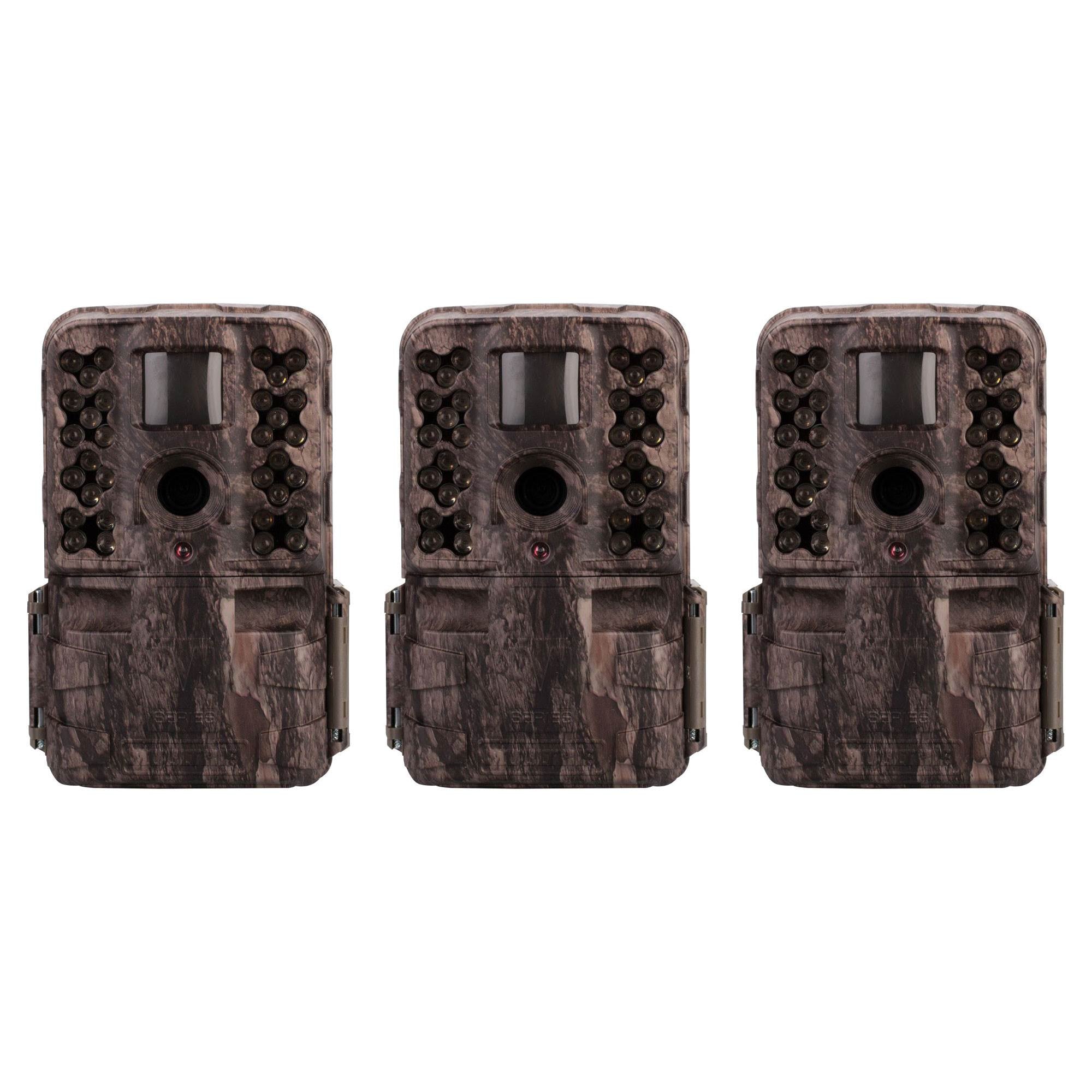 Moultrie M-50i 20MP No Glow Invisible Infrared Game Trail Camera, Camo (3 Pack)