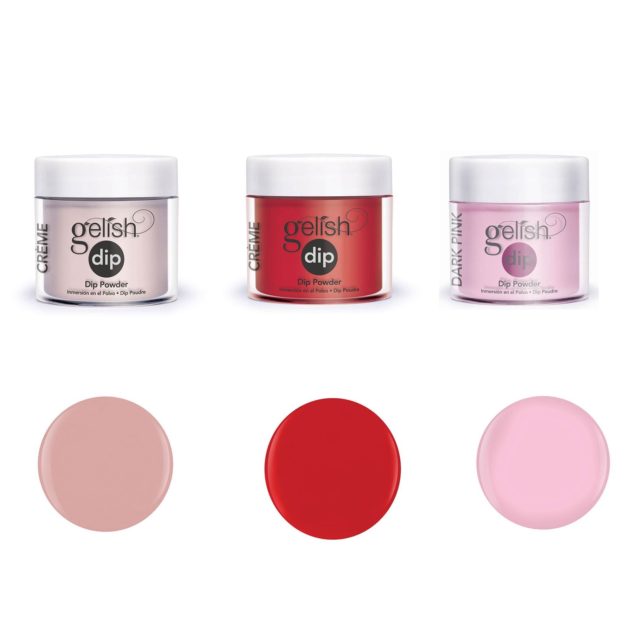 Gelish Basix Acrylic Powder Nail Polish Dip Manicure Starter Kit & 3 Colors