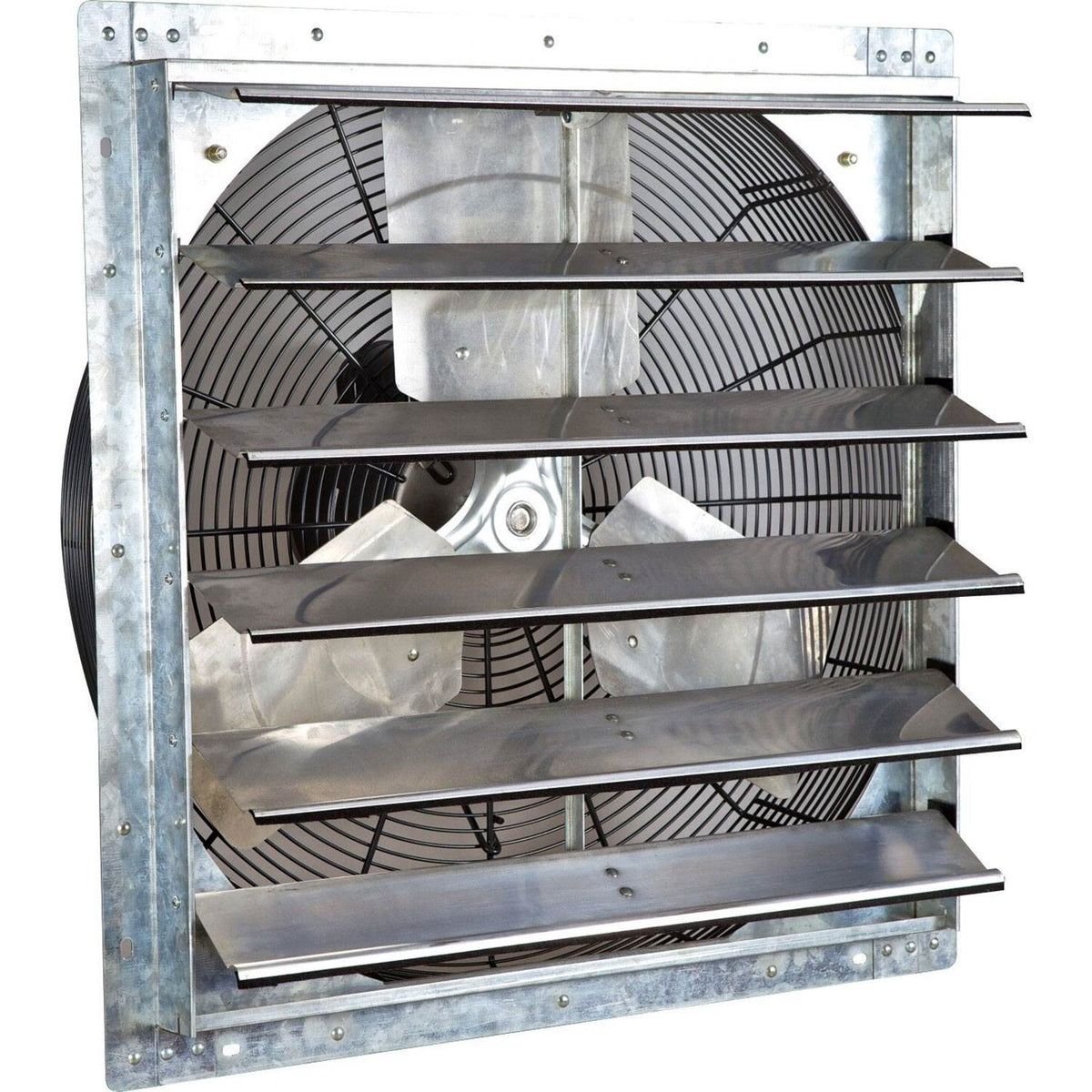 iLIVING Solid State Adjustable Fan and 24" Wall-Mounted Shutter Exhaust Fan