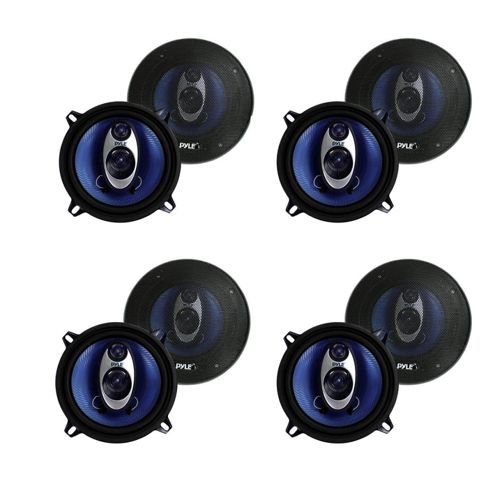 Pyle PL53BL 5.25" 200W Car Audio Triaxial Speakers Stereo Blue PAIR (4 Pack) - VMInnovations