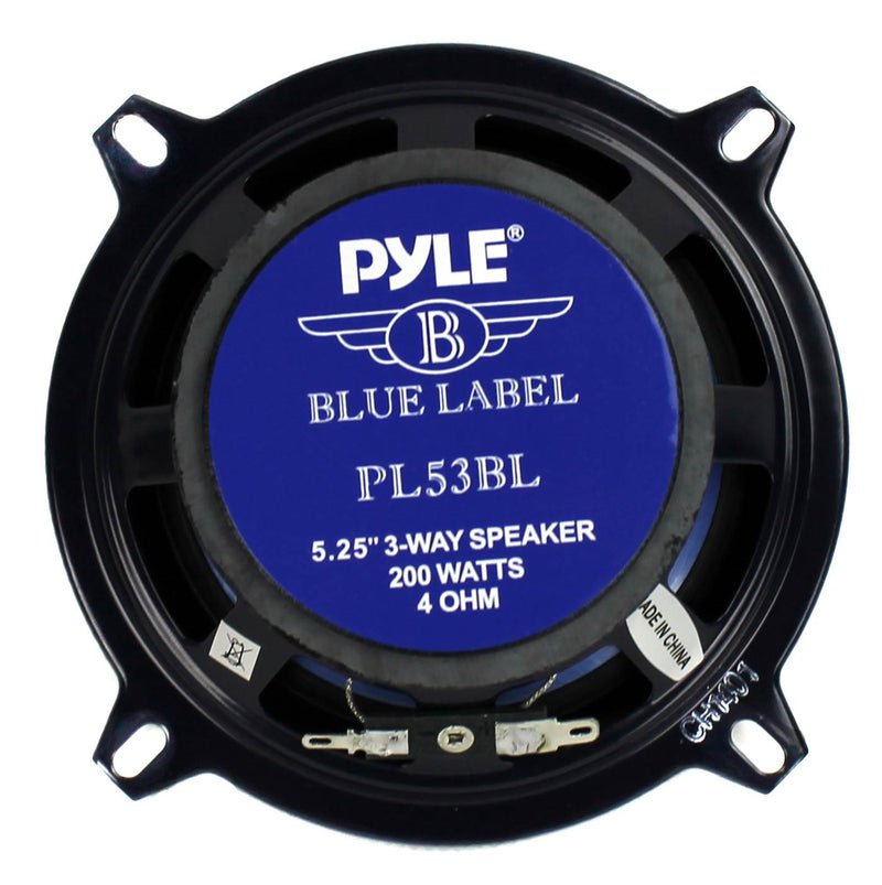 Pyle PL53BL 5.25" 200W Car Audio Triaxial Speakers Stereo Blue PAIR (4 Pack)
