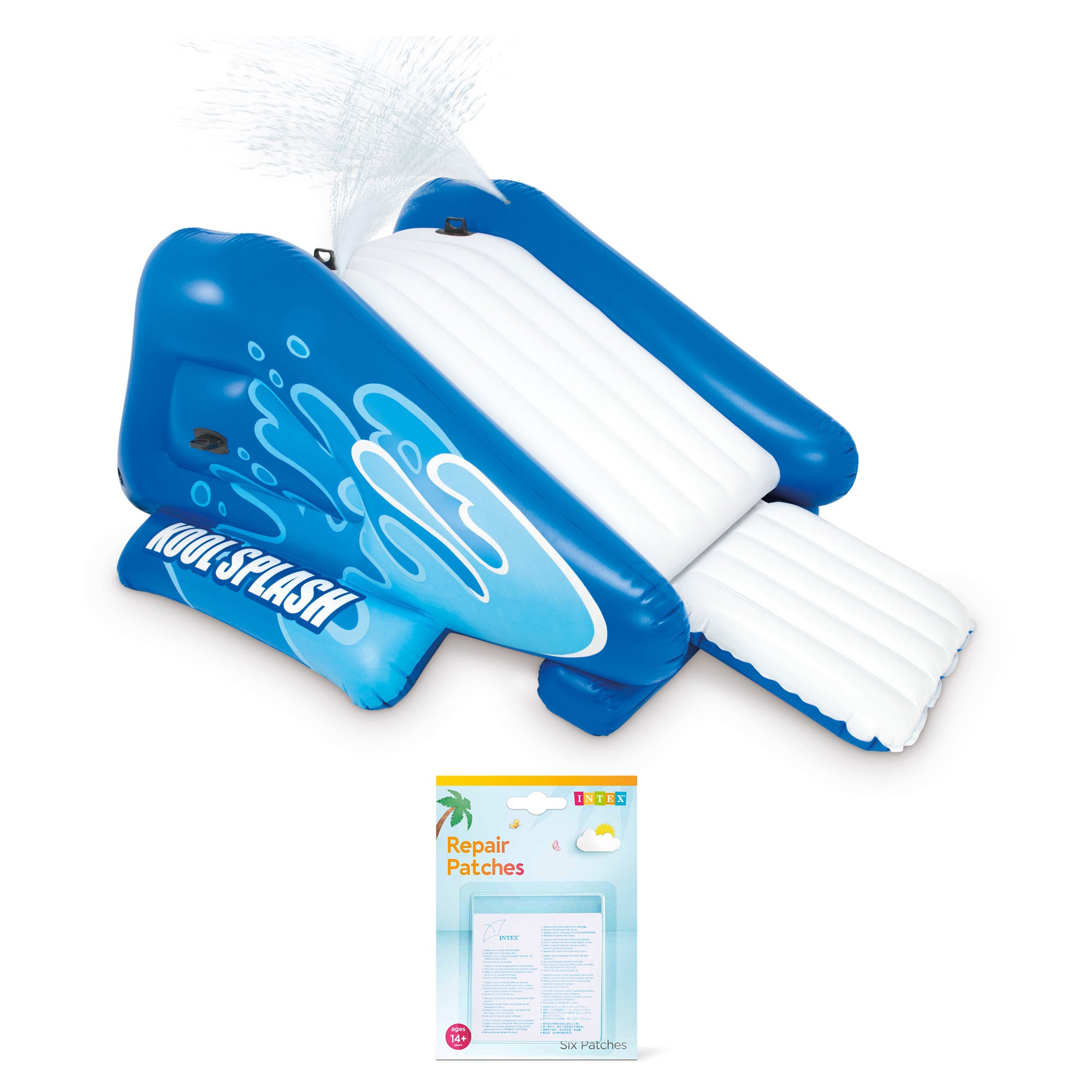 Intex Kool Splash Inflatable Play Center and Adhesive Repair Patch 6 Pack Kit - VMInnovations