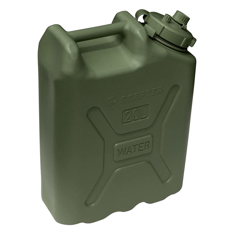 Scepter BPA Durable 5 Gallon Portable Water Storage Container, Green (2 Pack)