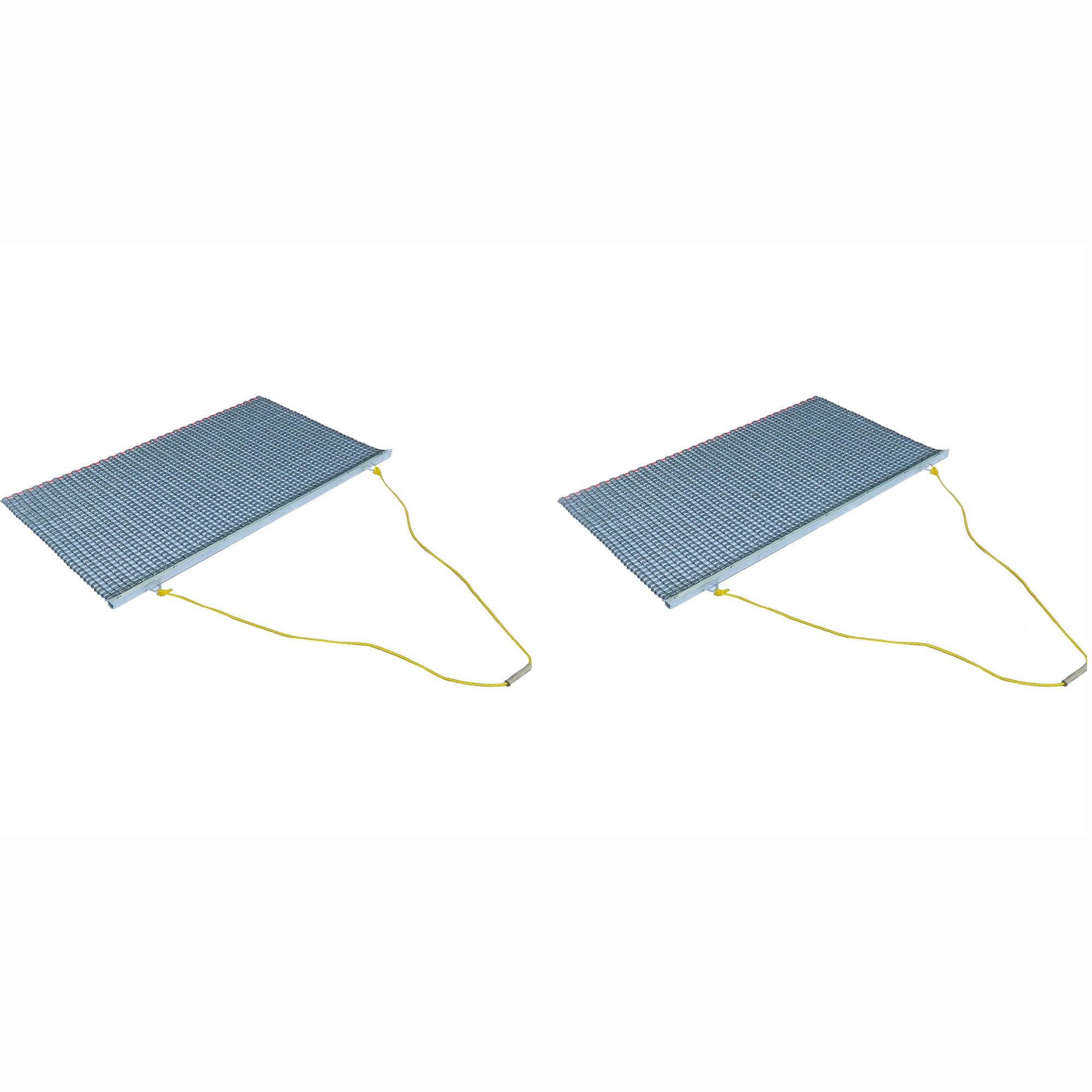 Yard Tuff ATV/UTV 5' x 3' Zinc Plated Field Surface Leveling Drag Mat (2 Pack) - VMInnovations