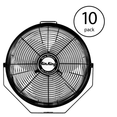 Air King 12 Inch 3 Speed 1/25 Motor Industrial Grade Multi-Mount Fan (10 Pack)
