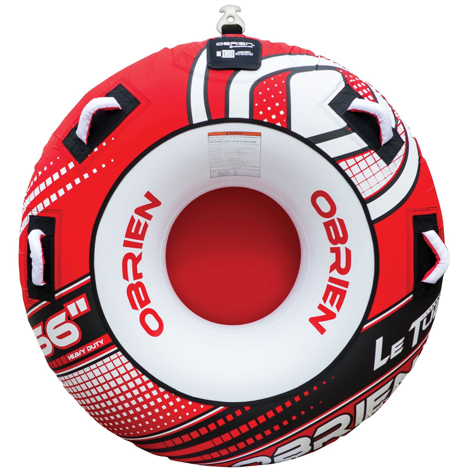 OBrien 66" Heavy Duty One Rider Towable Lake Tube w/ Tow Line Connector (2 Pack)