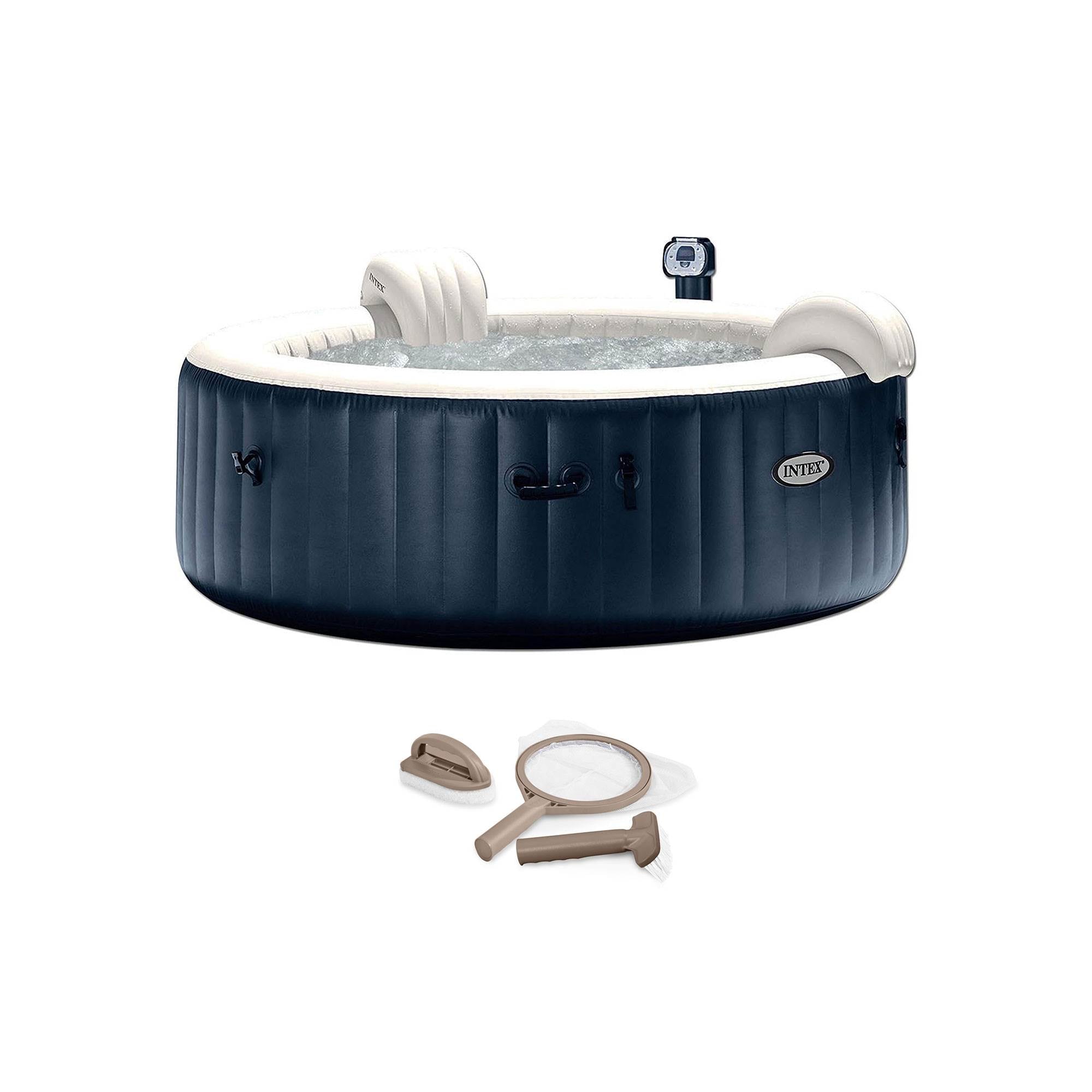Intex PureSpa Inflatable Portable Bubble Jets 6 Person Hot Tub & Maintenance Kit