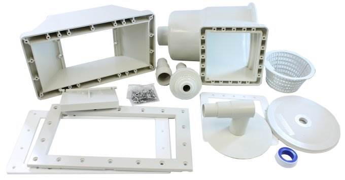 Intex 2800 GPH Sand Filter Pump & Hydro Tools ABS Through Wall Skimmer Kit - VMInnovations
