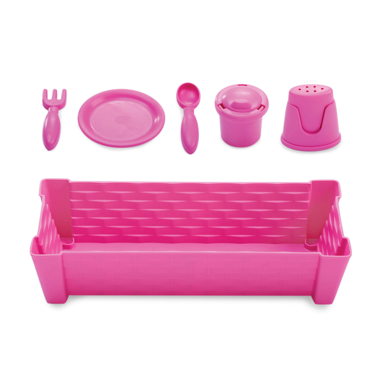 American Plastic Toys Nursery Kids Baby Doll Crib Play Set, Pink (Open Box)