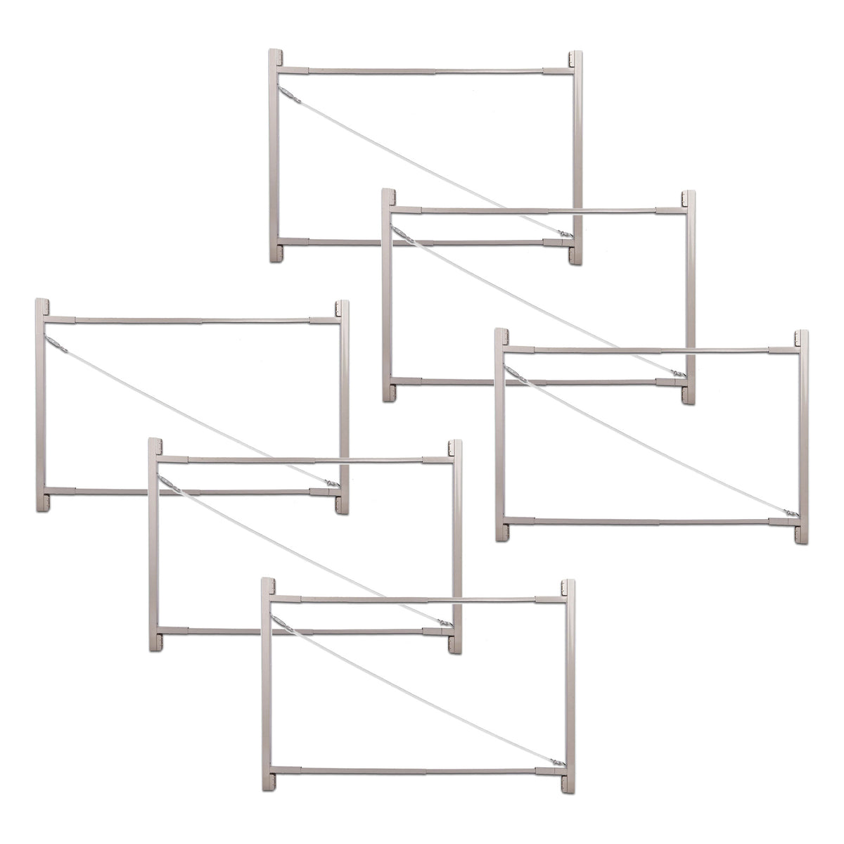 Adjust-A-Gate Steel Frame Gate Building Kit, 36-72 Inch Wide Opening (6 Pack) - VMInnovations