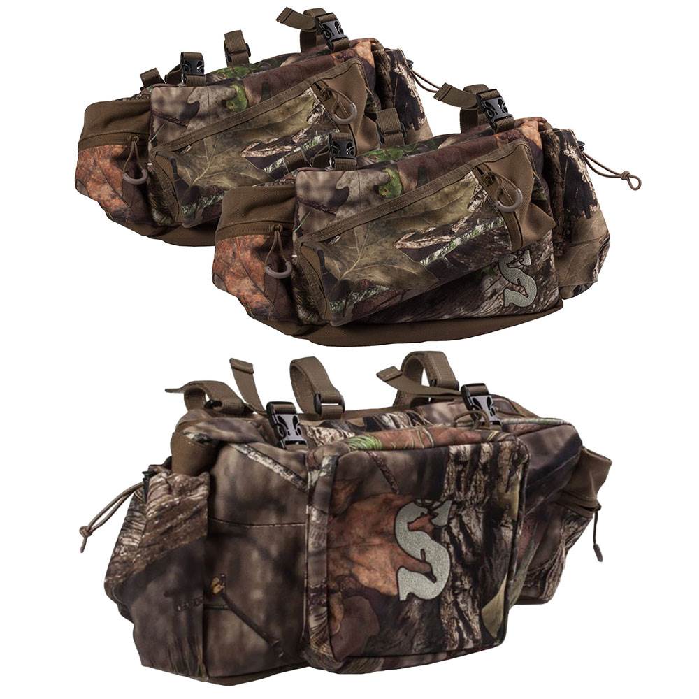 Summit Deluxe Camo Front Storage Gear Bag for Tree Stands & Side Bag (2 Pack)