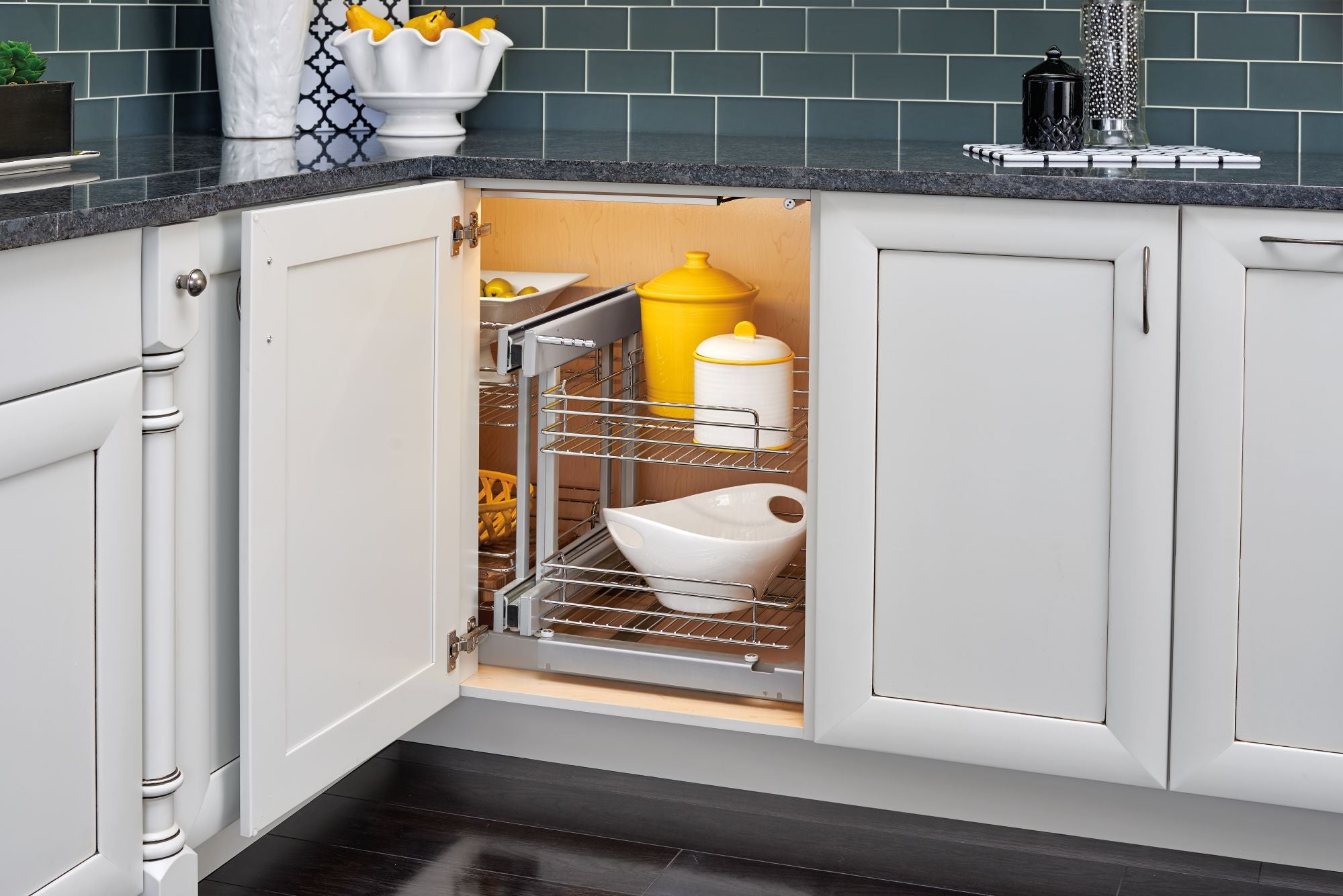 Rev-A-Shelf Chrome 2-Tier Optimizer-18" Blind Corner Cabinet Openings,5PSP-18-CR