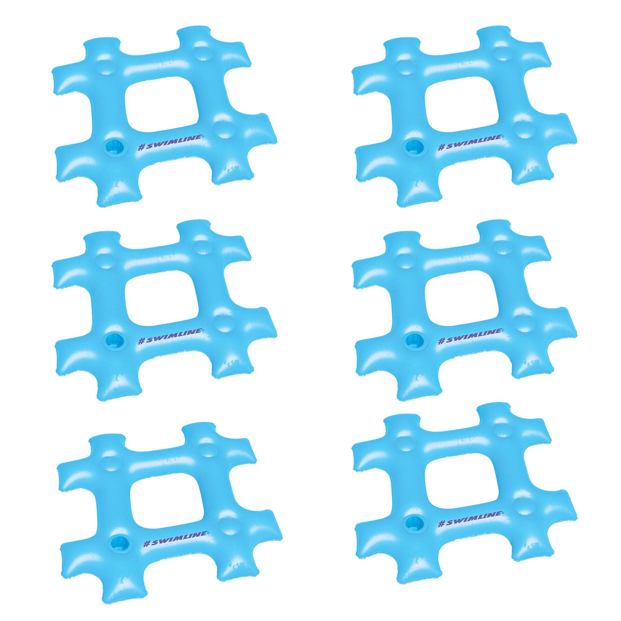 Swimline Inflatable Swimming Pool Trending Hashtag Float Tube Raft Toy (6 Pack)