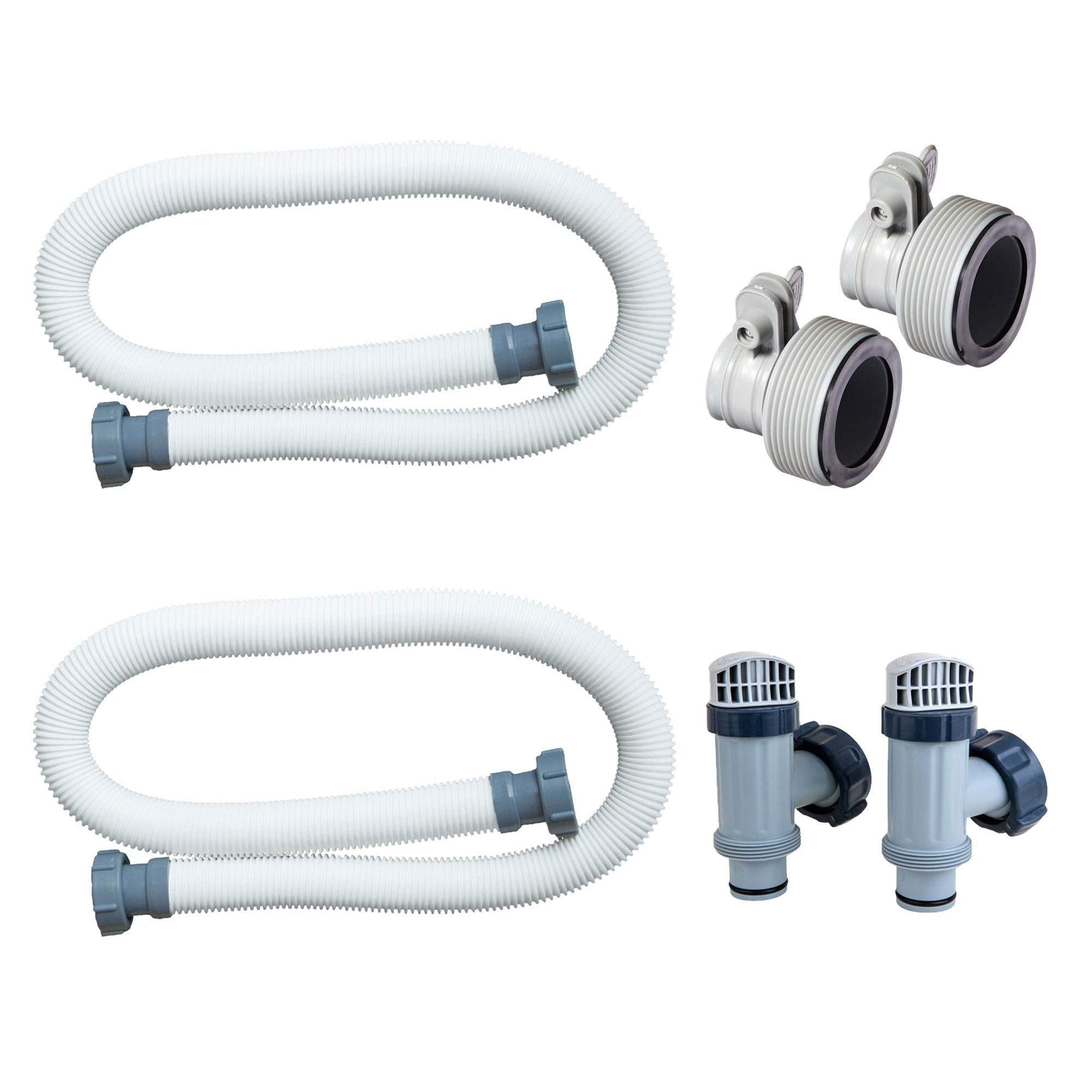 Intex Replacement Hose Adapter B w/ Plunger Valve & Replacement Hose (2 Pack)