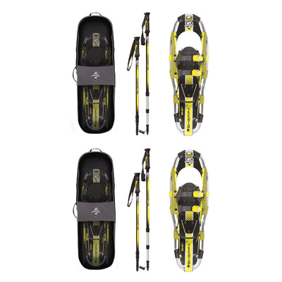 Yukon Charlie's Sherpa Series Snowshoe 8 x 21 Inches, Yellow/ Black (2 Pack)