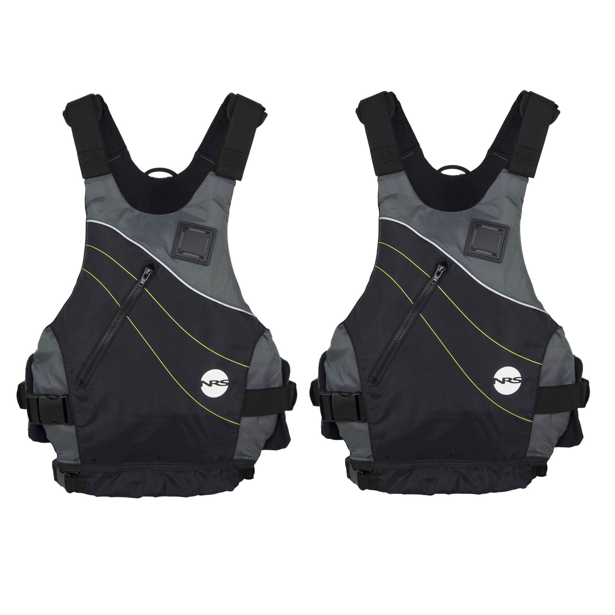 NRS Black Vapor Adult PFD Type III Life Jacket, Small/Medium & Large/X Large